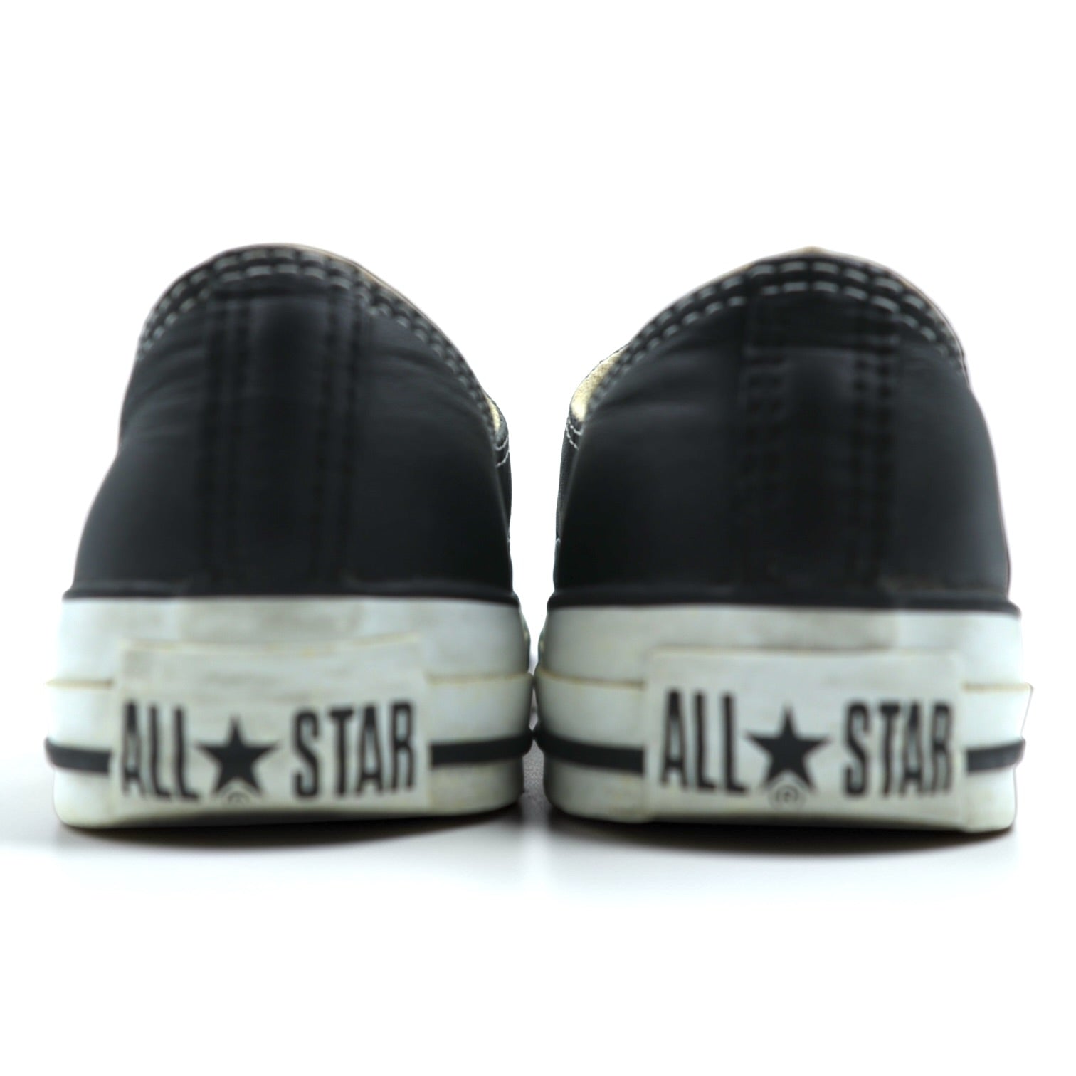 CONVERSE レザー オールスター ALL STAR LEATHER OX ローカット スニーカー 26.5cm ブラック 15866