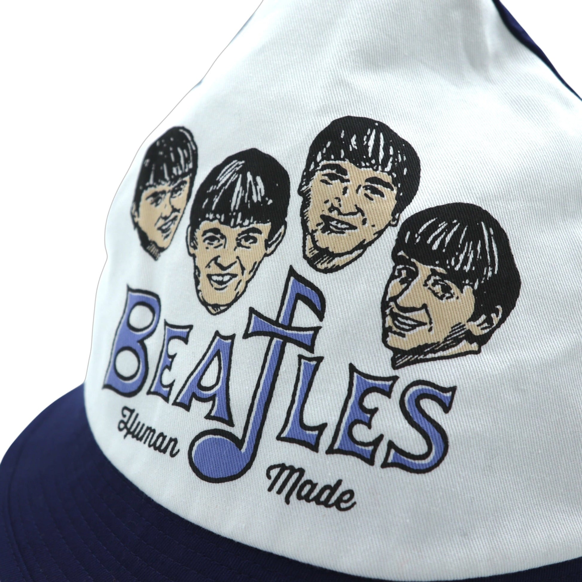 HUMAN MADE 日本製 バケットハット Beatles ネイビー ホワイト