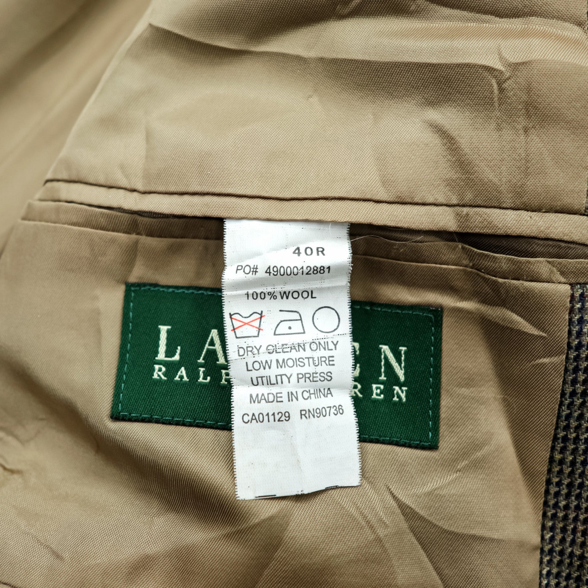 LAUREN RALPH LAUREN ツイード 2B テーラードジャケット ブレザー L グレンチェック 千鳥格子