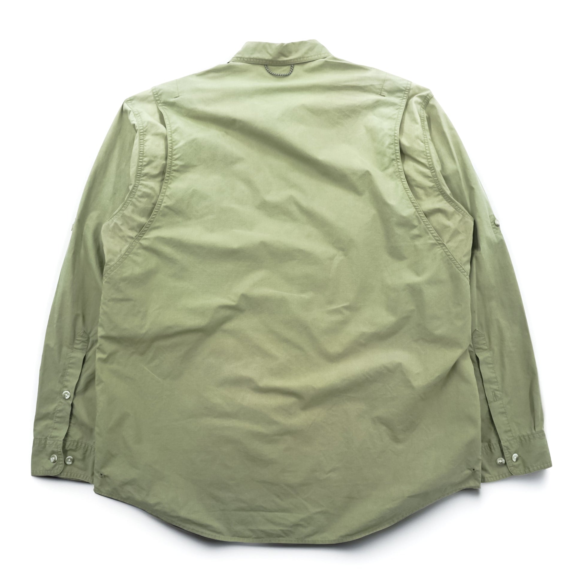 Columbia アウトドア 長袖 シャツ L カーキ フィッシング メッシュ ベンチレーション AM7617
