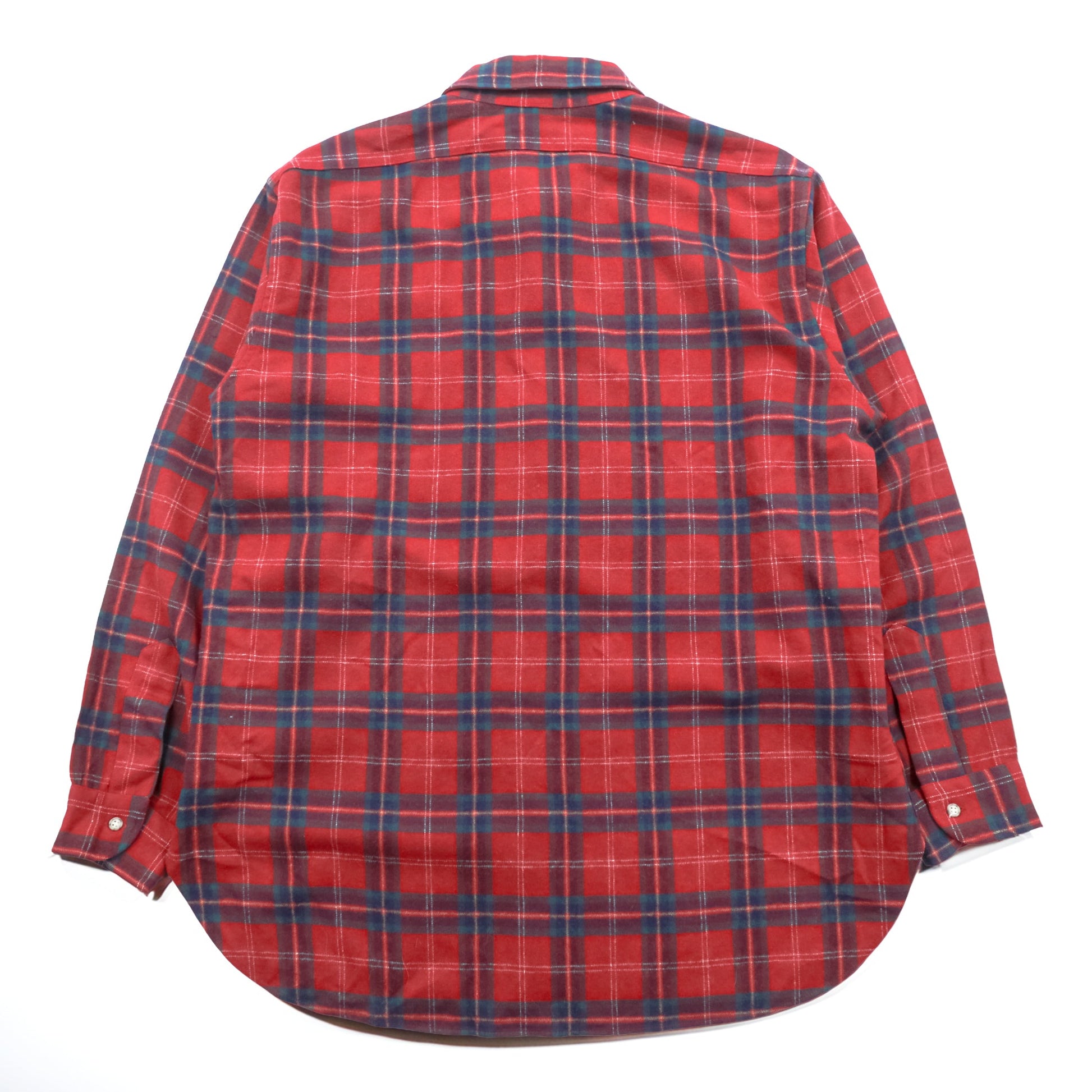 PENDLETON 70年代 USA製 ヴィンテージ ウール フランネルシャツ XL チェック 胸ポケット