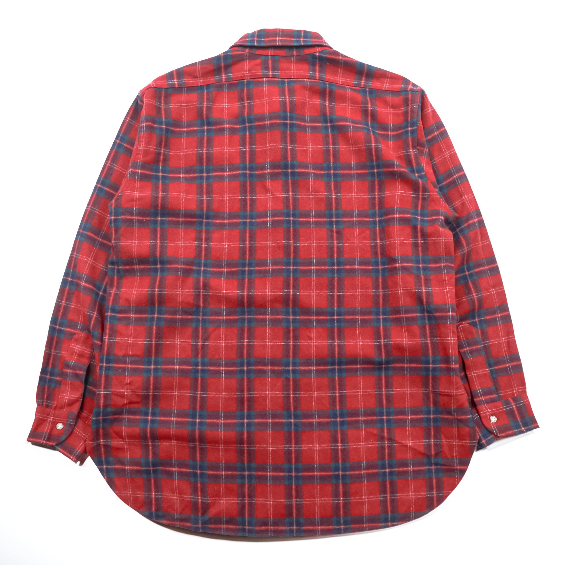 PENDLETON 70年代 USA製 ヴィンテージ ウール フランネルシャツ XL チェック 胸ポケット