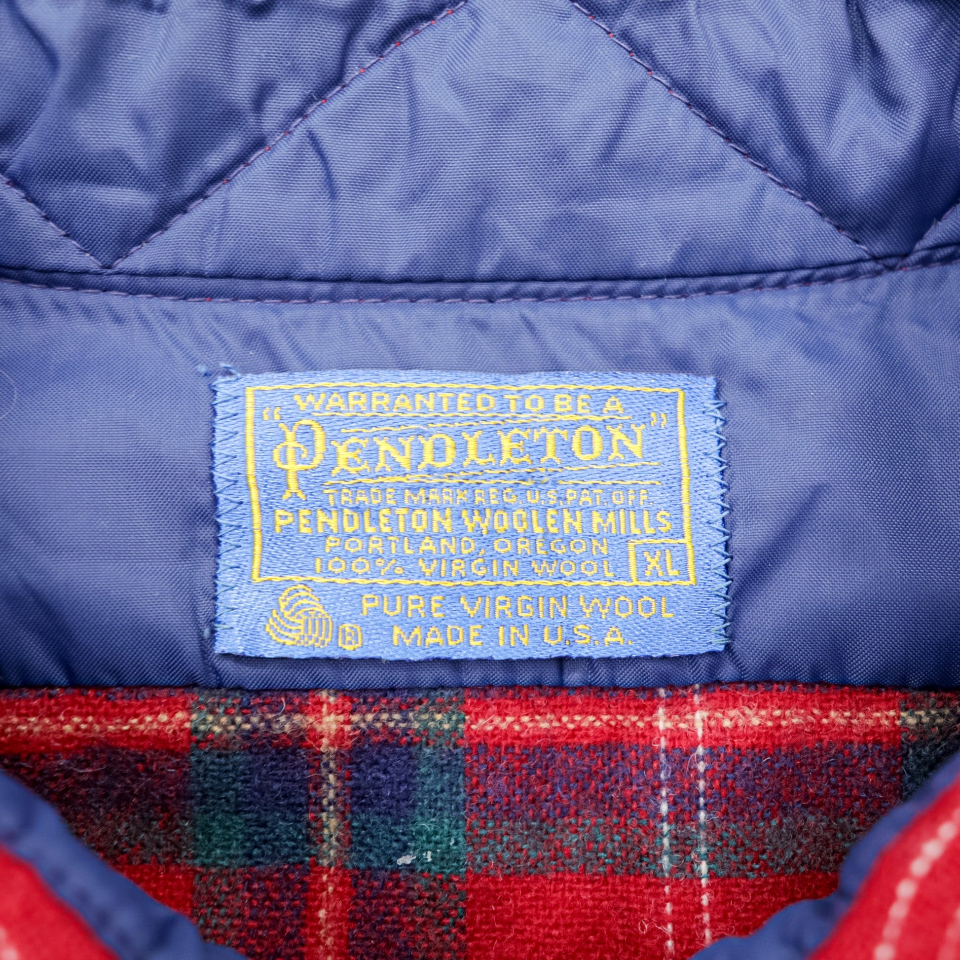 PENDLETON 70年代 USA製 ヴィンテージ ウール フランネルシャツ XL チェック 胸ポケット