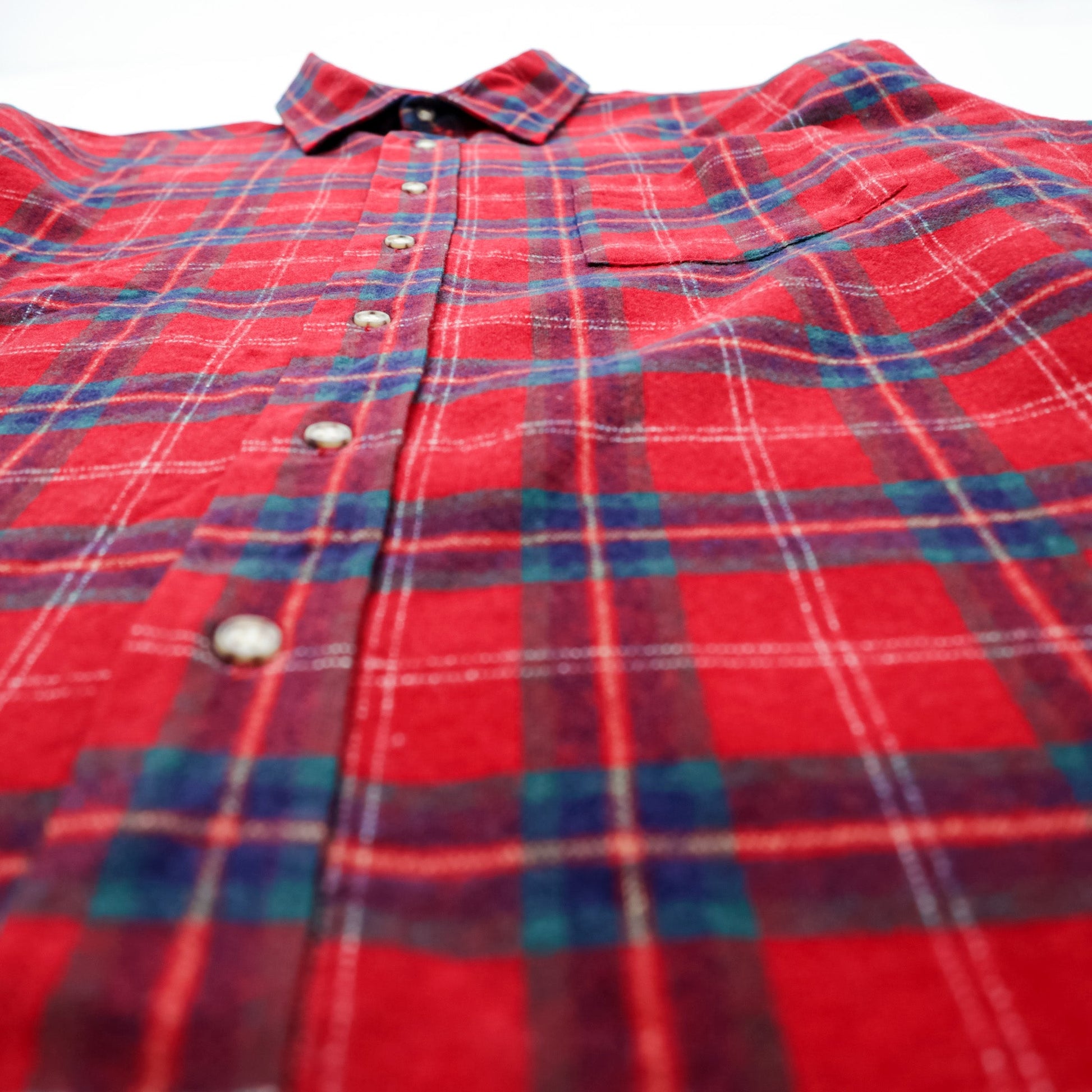 PENDLETON 70年代 USA製 ヴィンテージ ウール フランネルシャツ XL チェック 胸ポケット