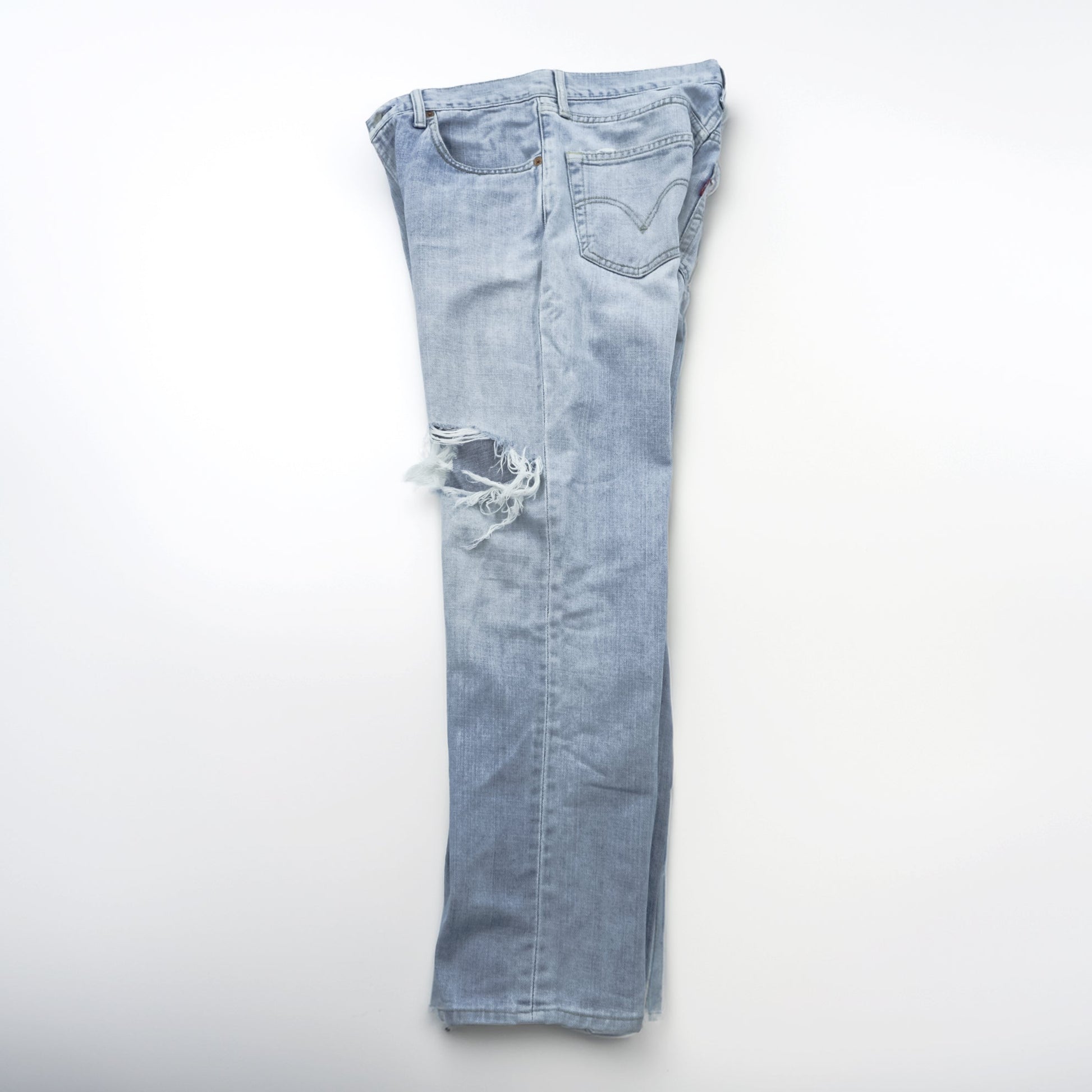 Levi's 533 ダメージ加工 クラッシュ デニムパンツ ジーンズ M インディゴ ボタン裏359 廃番 極東 フィリピン製