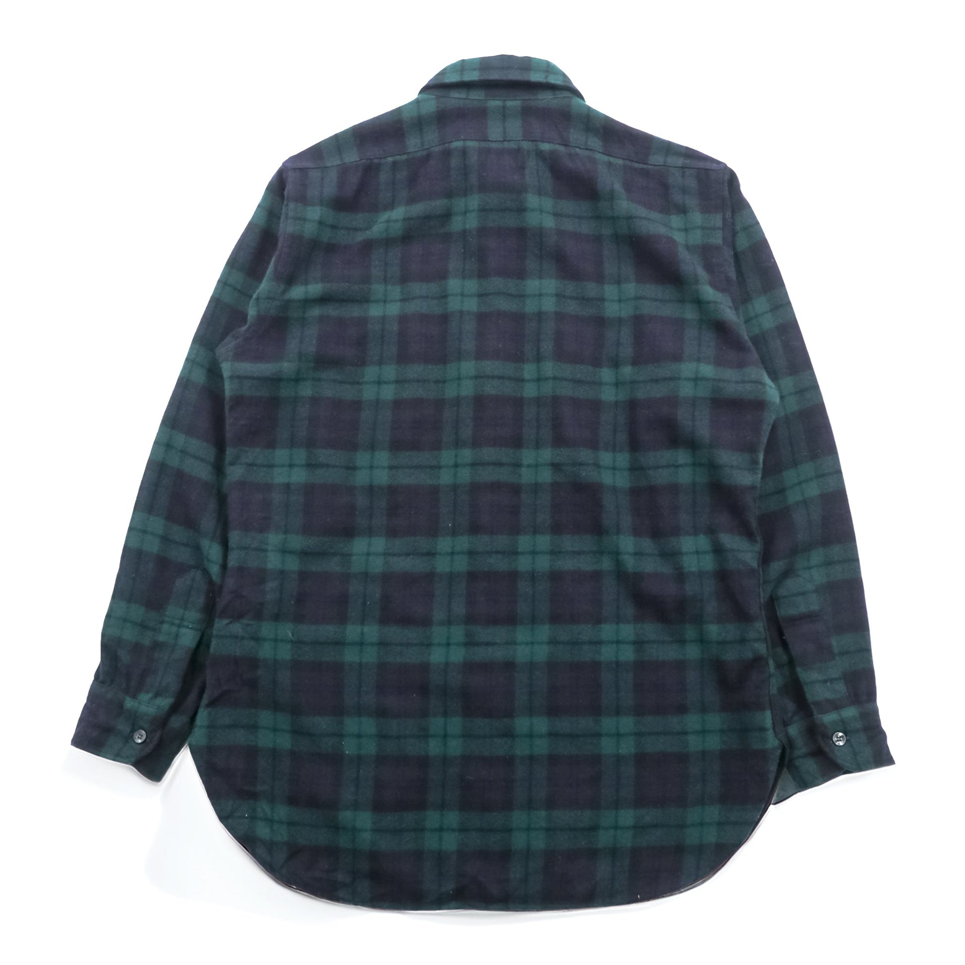 PENDLETON 70年代 USA製 ヴィンテージ ブラックウォッチ ウール フランネルシャツ M チェック ネイビー グリーン