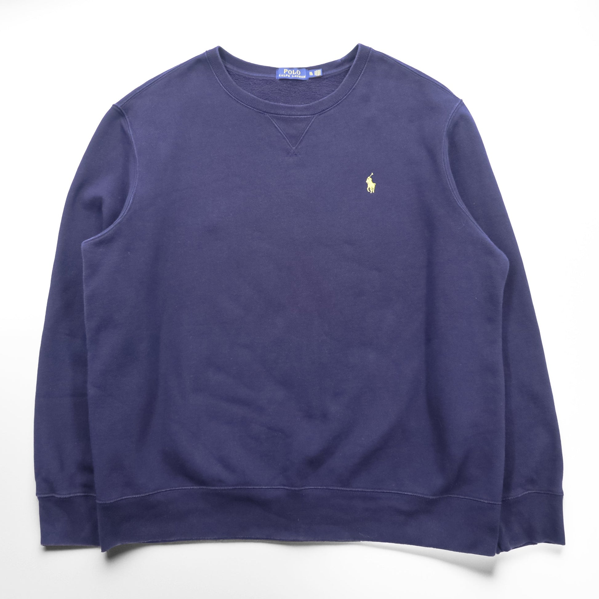 Polo Ralph Lauren 前V スウェット トレーナー XL ネイビー スモールポニー ロゴ 刺繍