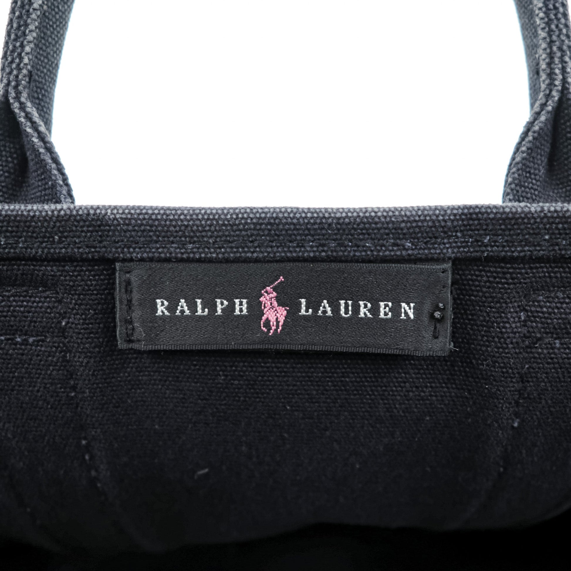 Ralph Lauren キャンバス トートバッグ ビッグポニー 刺繍 コットン
