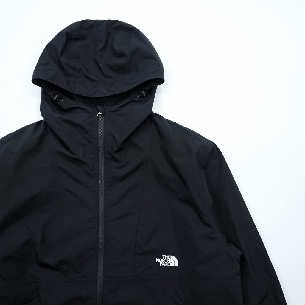 THE NORTH FACE コンパクトジャケット マウンテンパーカー L ブラック ナイロン 防水 シェル ドローコード NP72230 未使用品