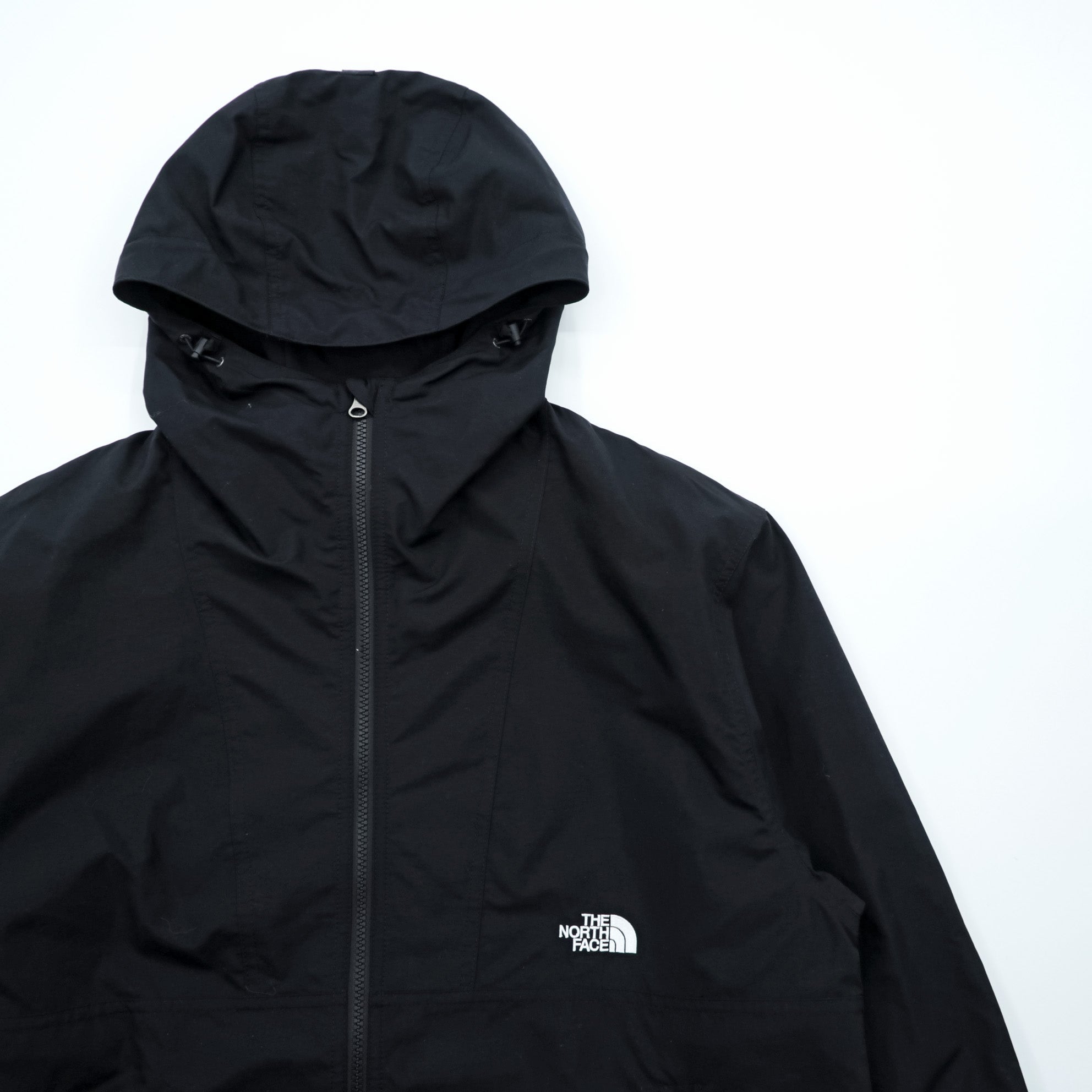 THE NORTH FACE コンパクトジャケット マウンテンパーカー L ブラック ナイロン 防水 シェル ドローコード NP72230 未使用品