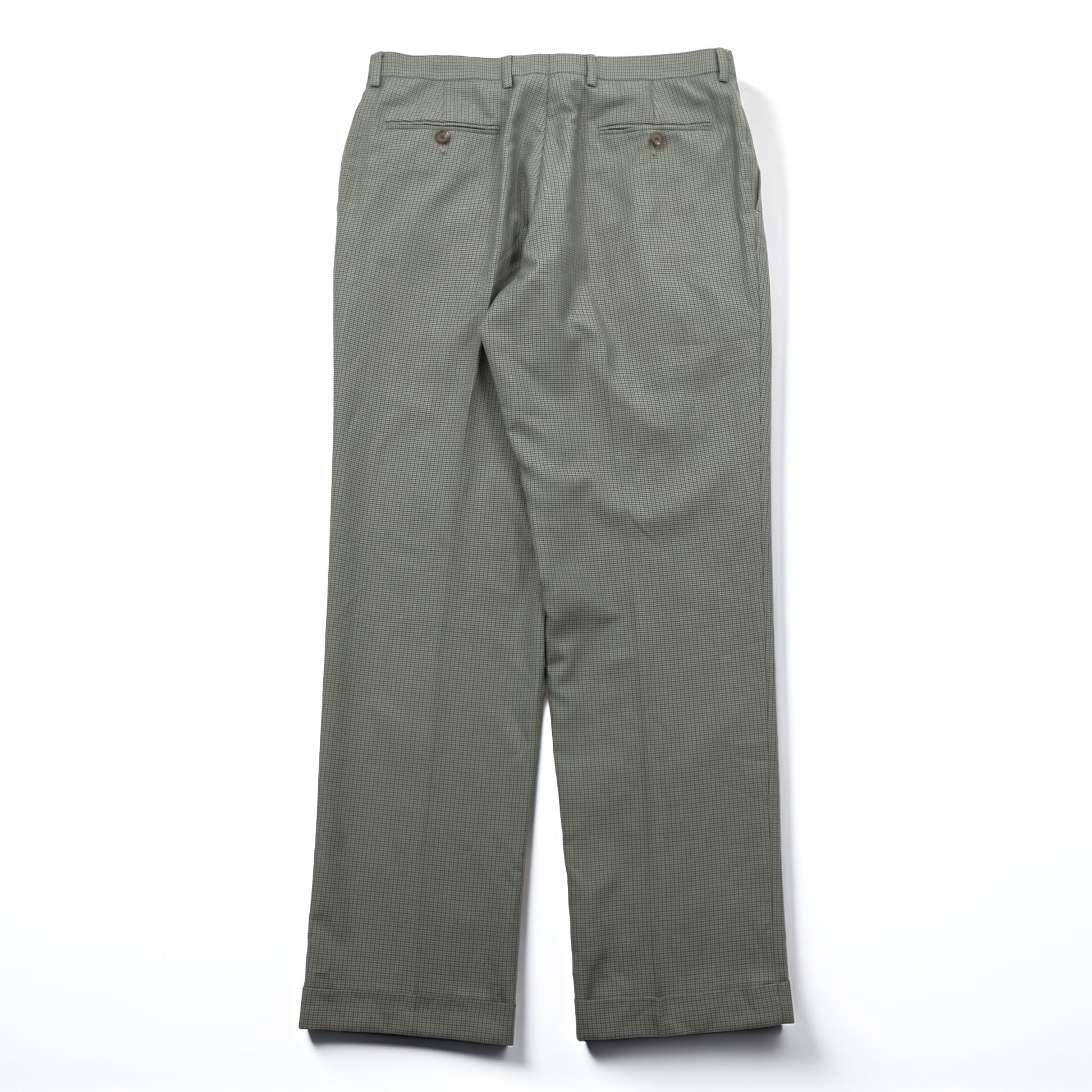 Ralph Lauren 90年代 2タック プリーツ スラックス パンツ L ベージュ ガンクラブチェック ダブルカフス