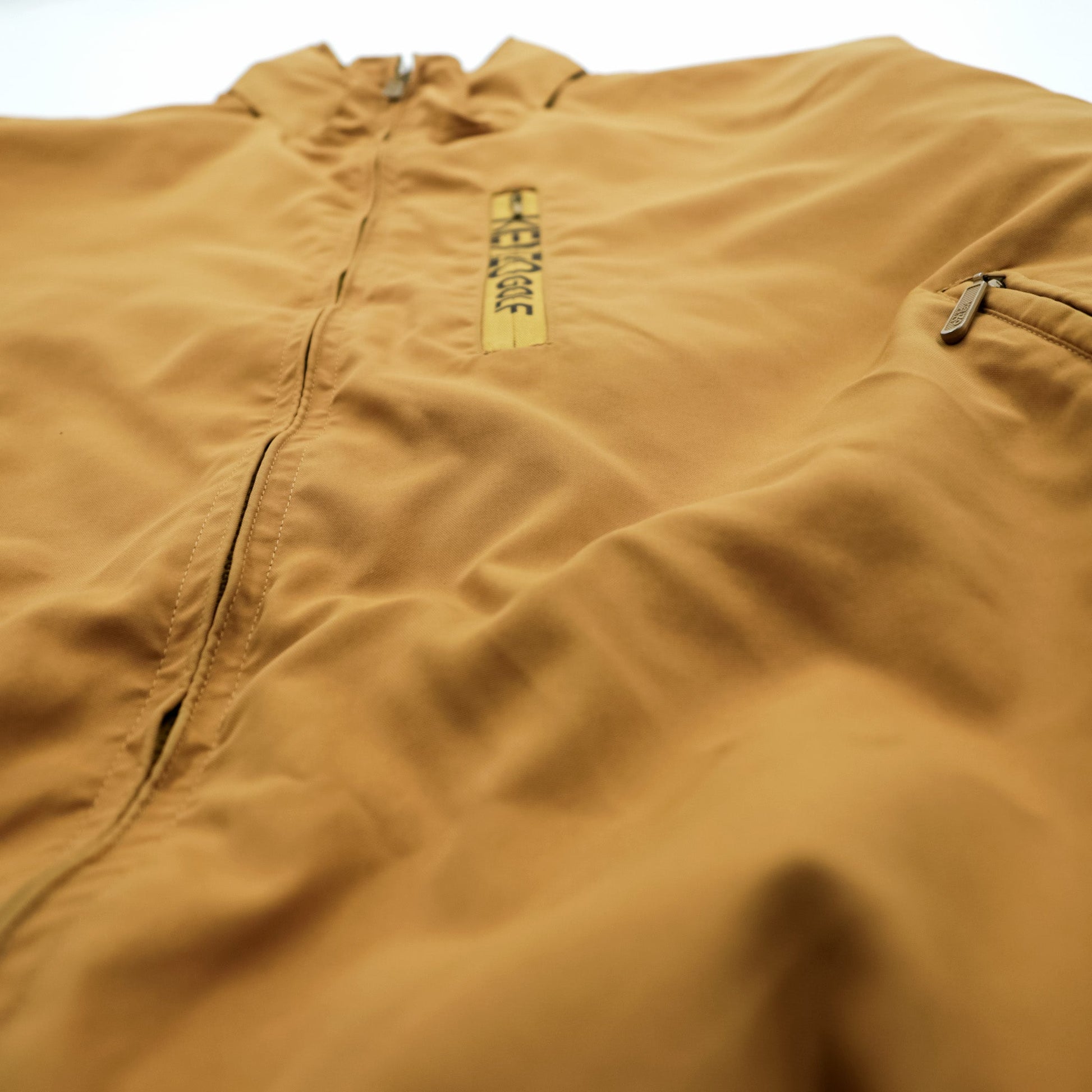 KENZO GOLF 90年代 ウィンドブレーカー スイングトップ 中綿 ブルゾン XL ベージュ 防水 フード収納
