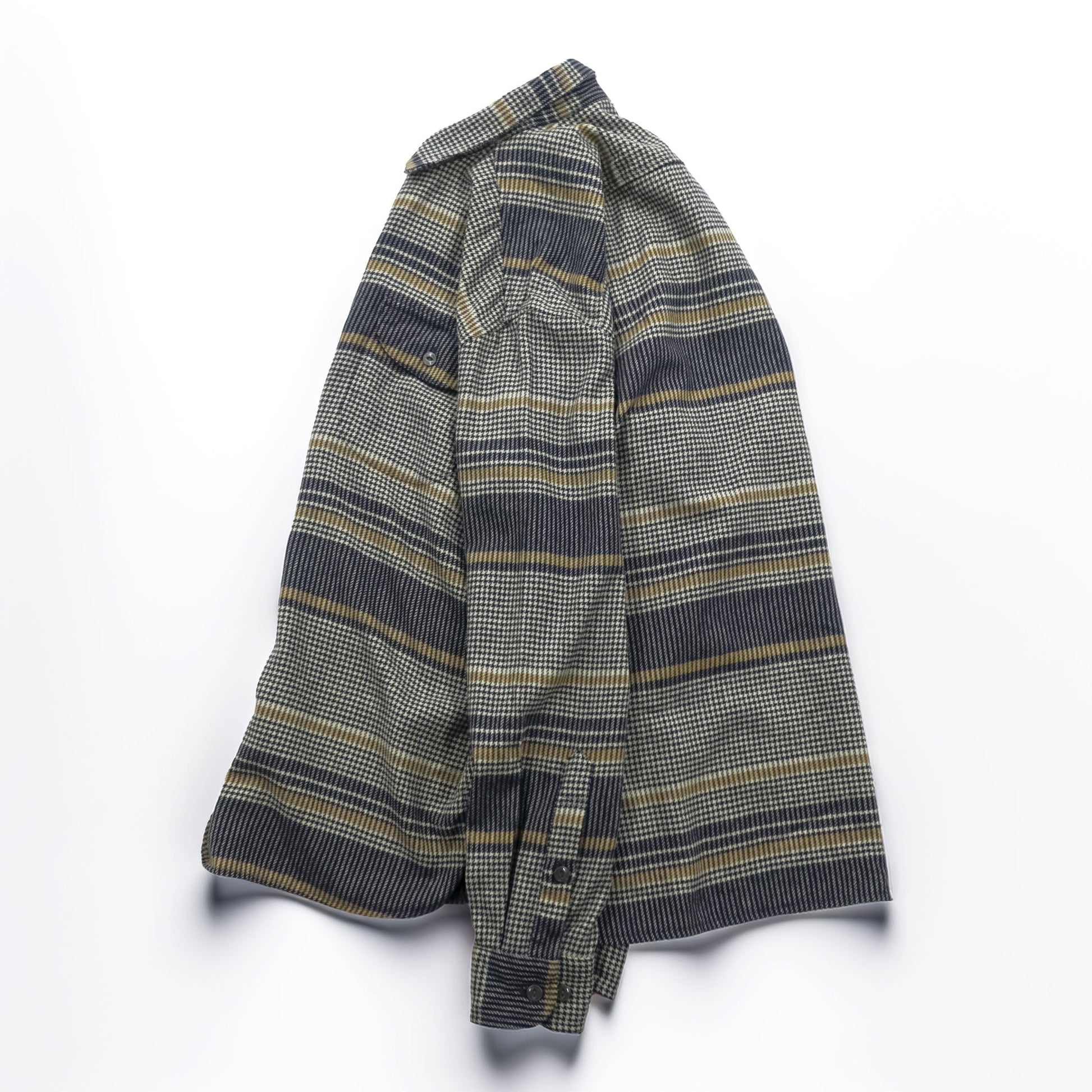 PENDLETON フランネルシャツ 長袖 ウールシャツ L チェック 千鳥格子 BUCKLEY 胸ポケット