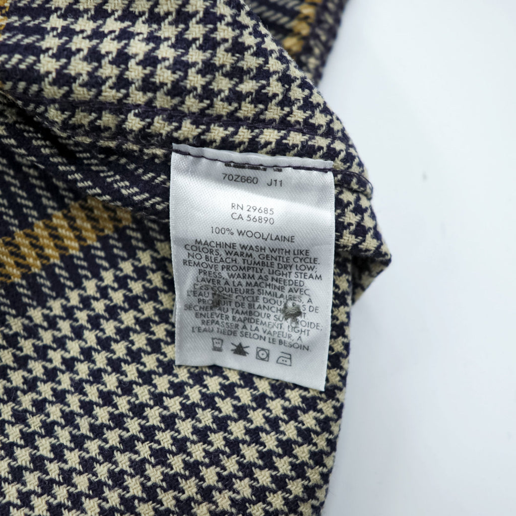PENDLETON フランネルシャツ 長袖 ウールシャツ L チェック 千鳥格子 BUCKLEY 胸ポケット