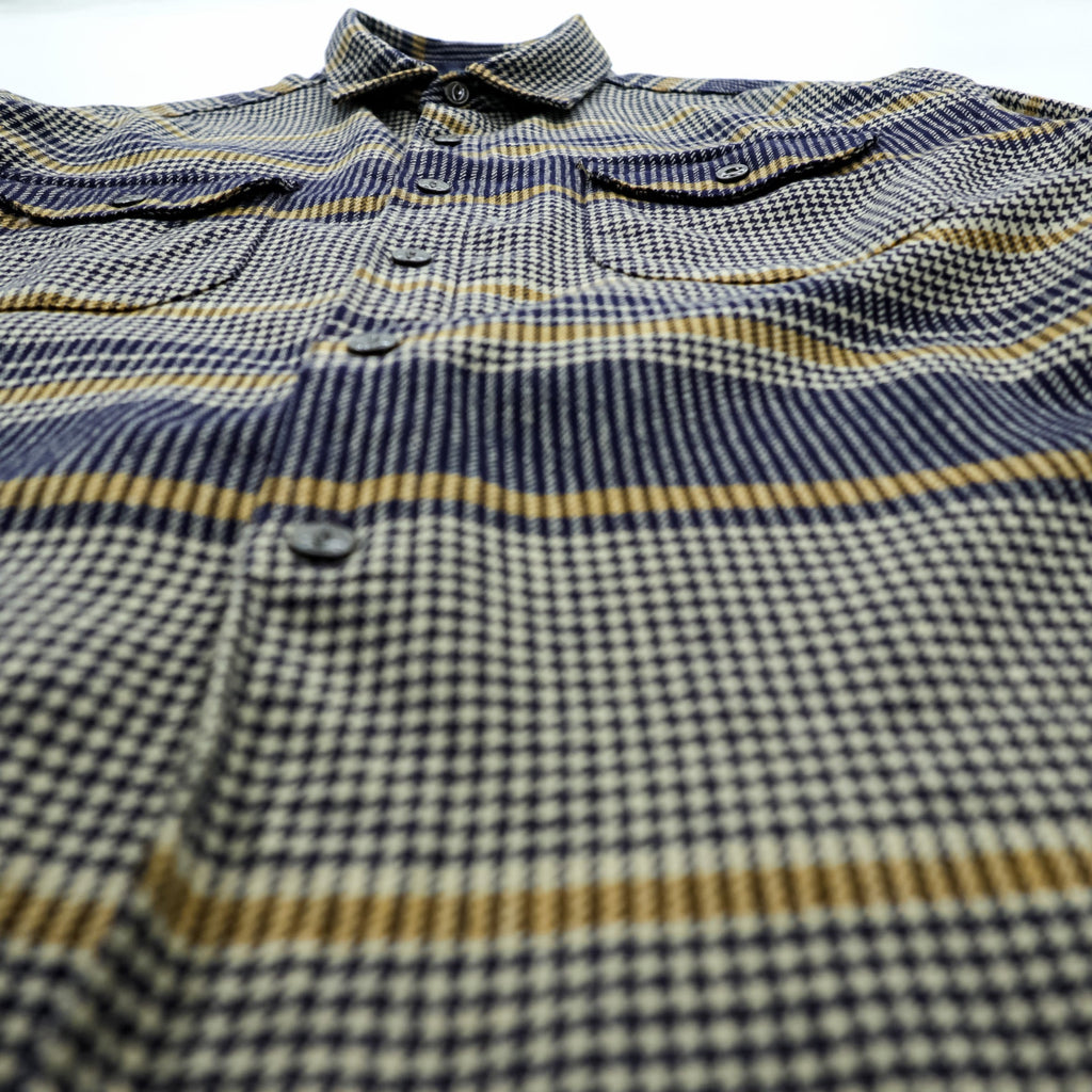 PENDLETON フランネルシャツ 長袖 ウールシャツ L チェック 千鳥格子 BUCKLEY 胸ポケット