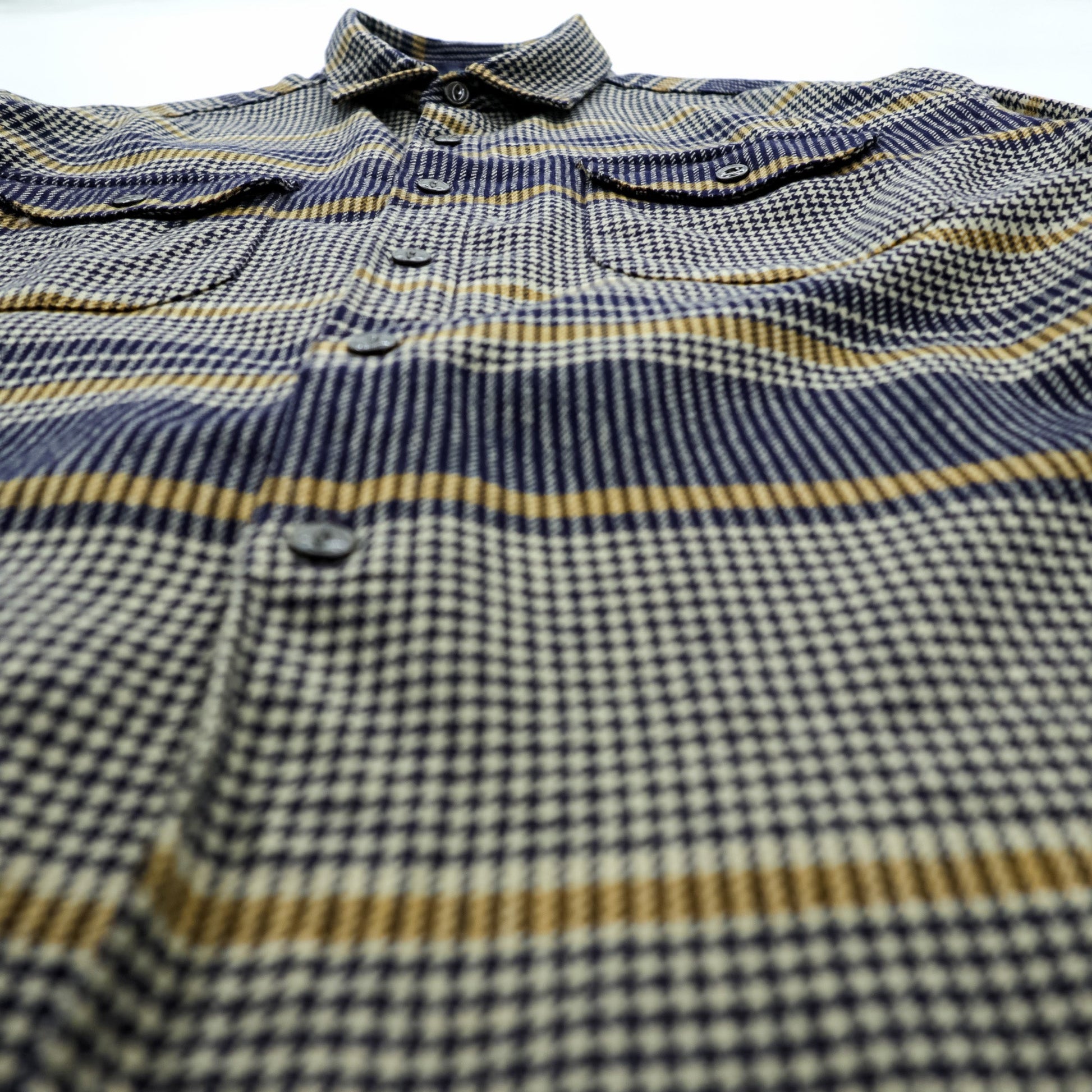 PENDLETON フランネルシャツ 長袖 ウールシャツ L チェック 千鳥格子 BUCKLEY 胸ポケット