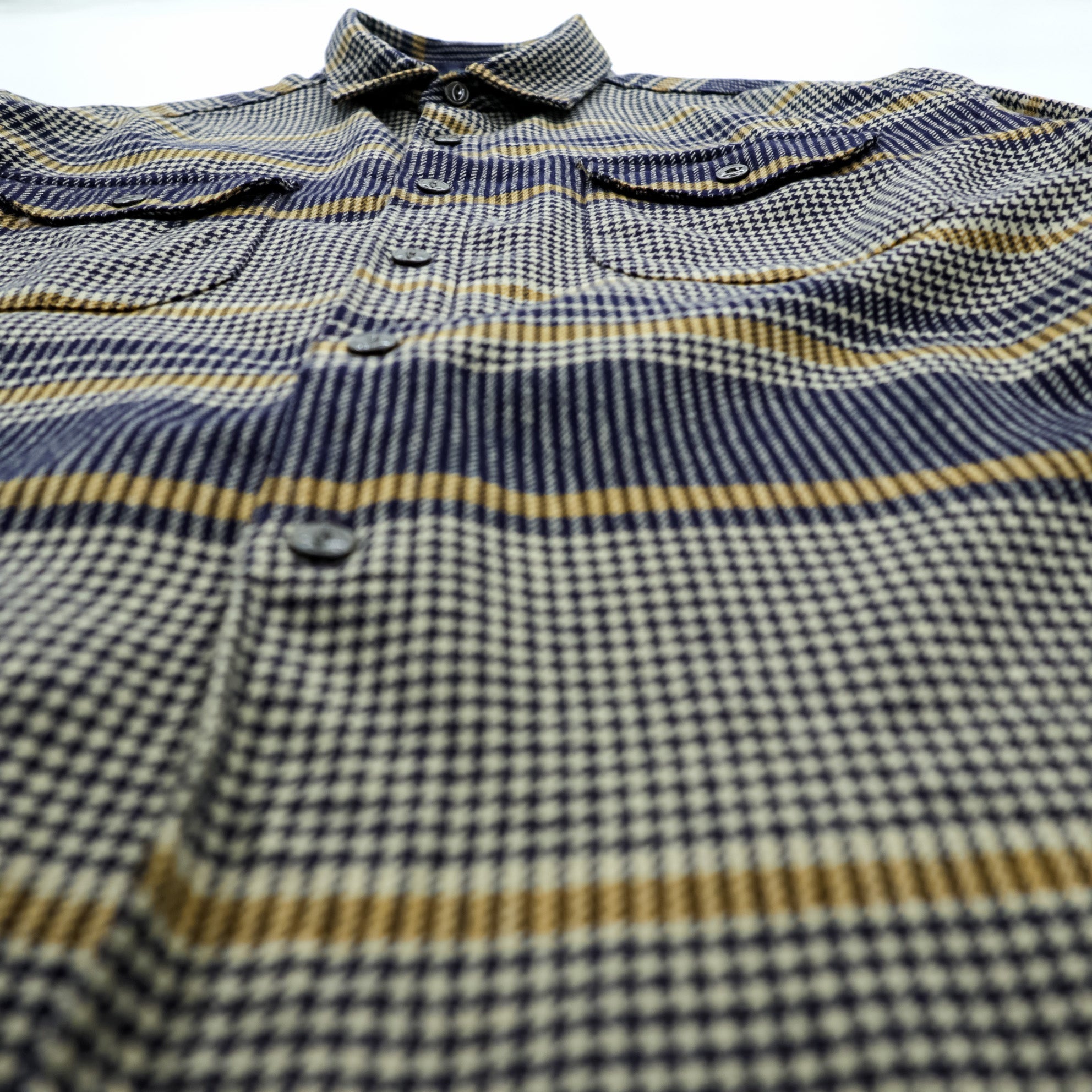 PENDLETON フランネルシャツ 長袖 ウールシャツ L チェック 千鳥格子 BUCKLEY 胸ポケット