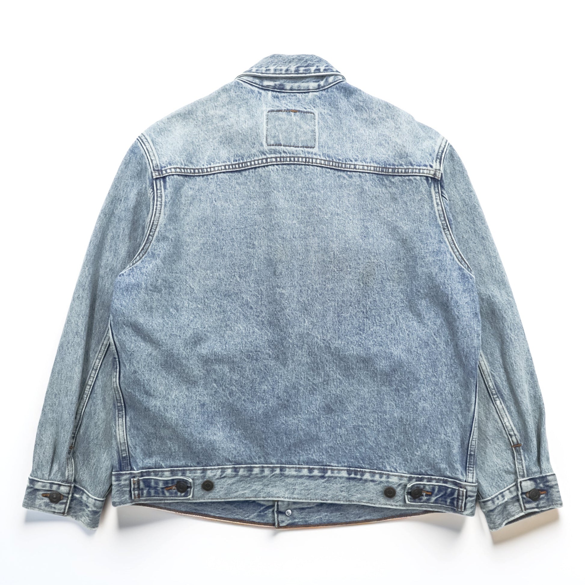 Levi's ヴィンテージ加工 デニム トラッカージャケット Gジャン M インディゴ ライトブルー STOCK TRUCKER JACKET A2662