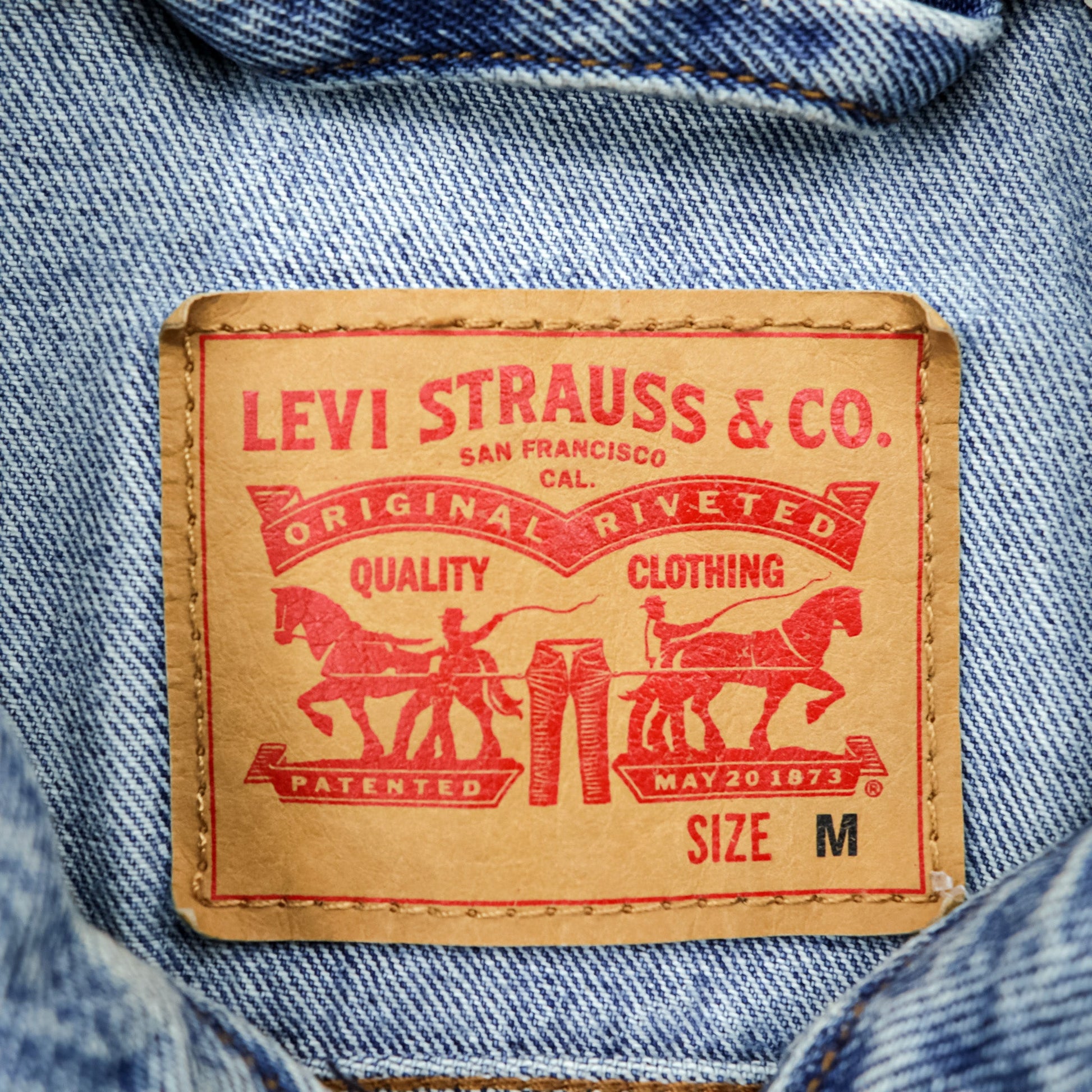 Levi's ヴィンテージ加工 デニム トラッカージャケット Gジャン M インディゴ ライトブルー STOCK TRUCKER JACKET A2662