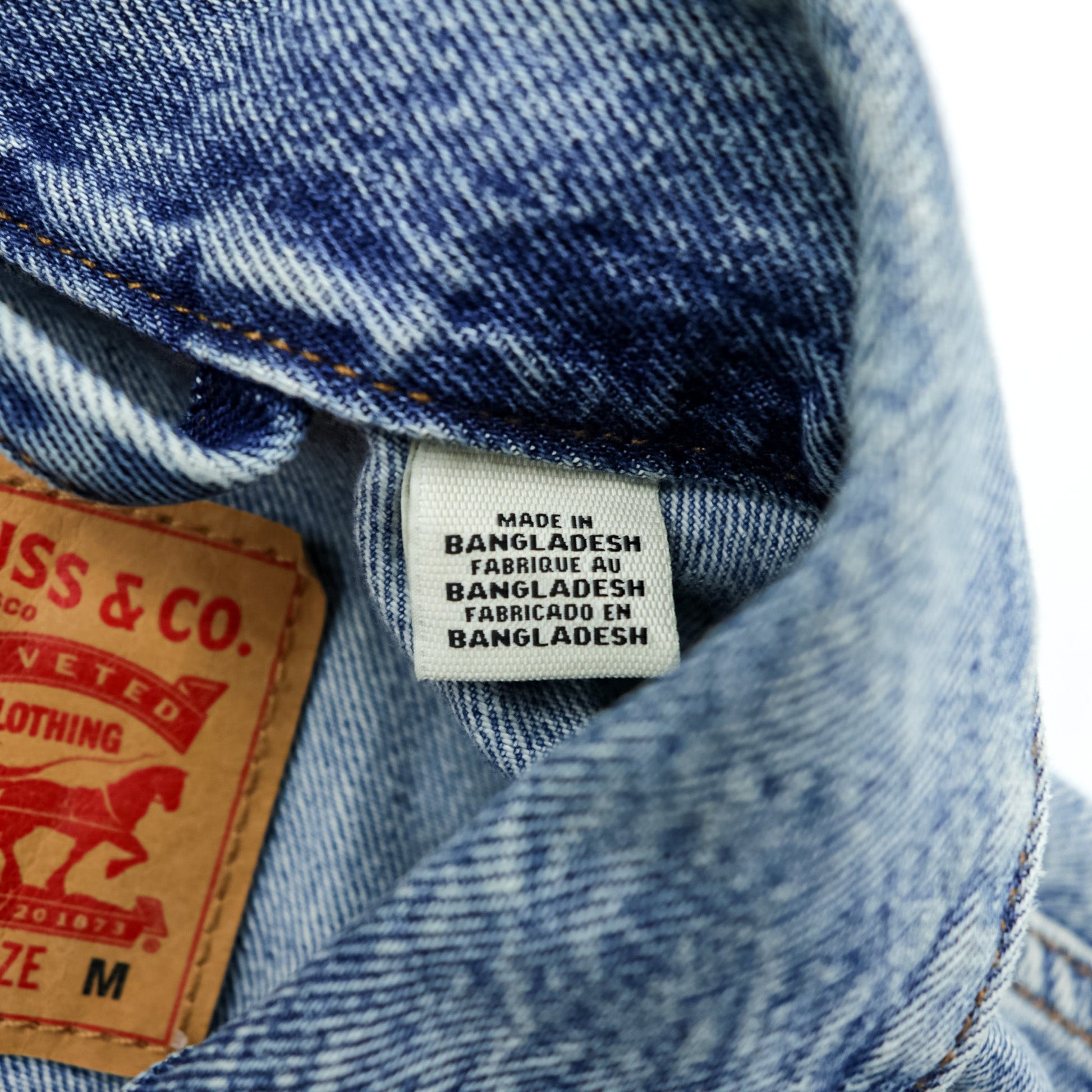 Levi's ヴィンテージ加工 デニム トラッカージャケット Gジャン M インディゴ ライトブルー STOCK TRUCKER JACKET A2662