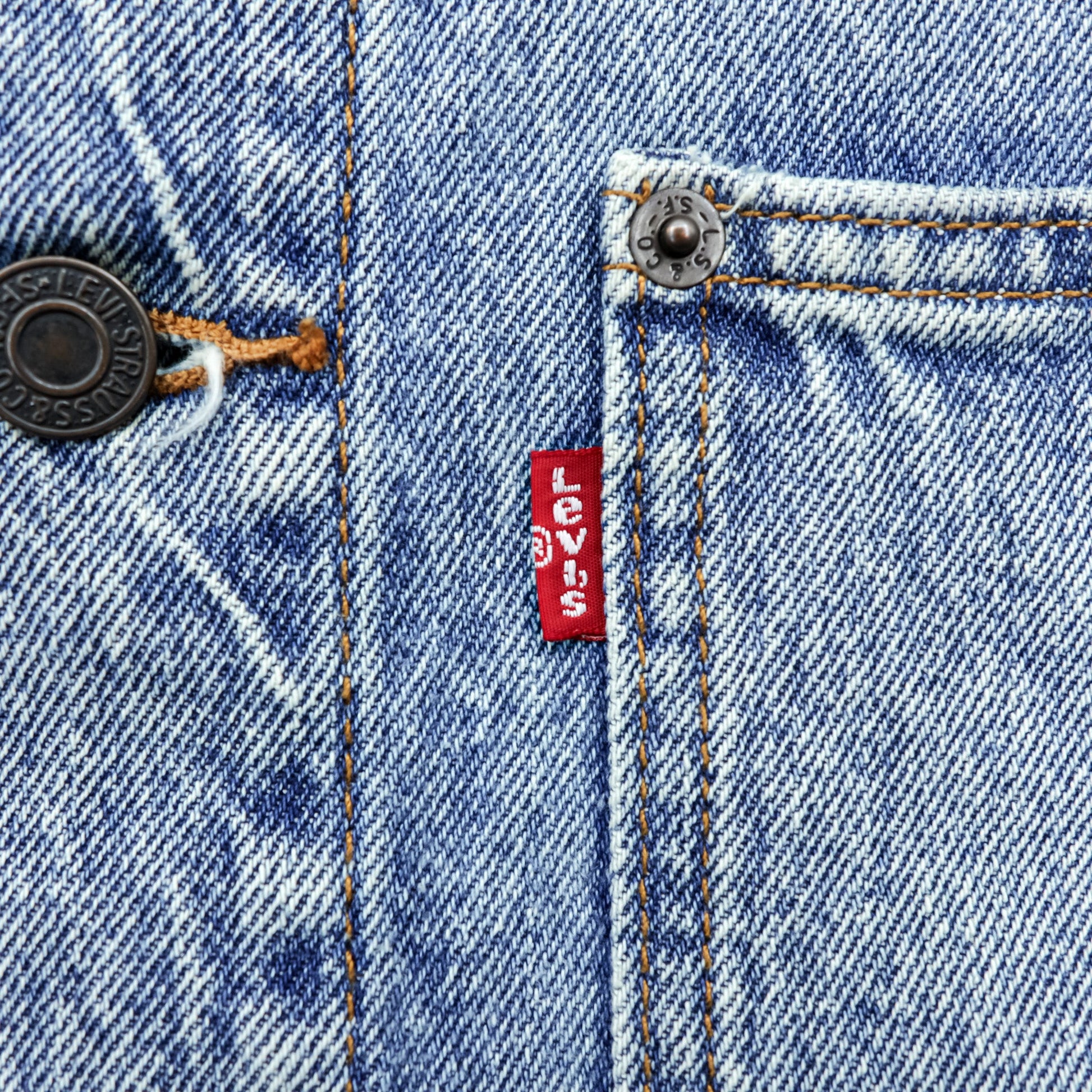 Levi's ヴィンテージ加工 デニム トラッカージャケット Gジャン M インディゴ ライトブルー STOCK TRUCKER JACKET A2662