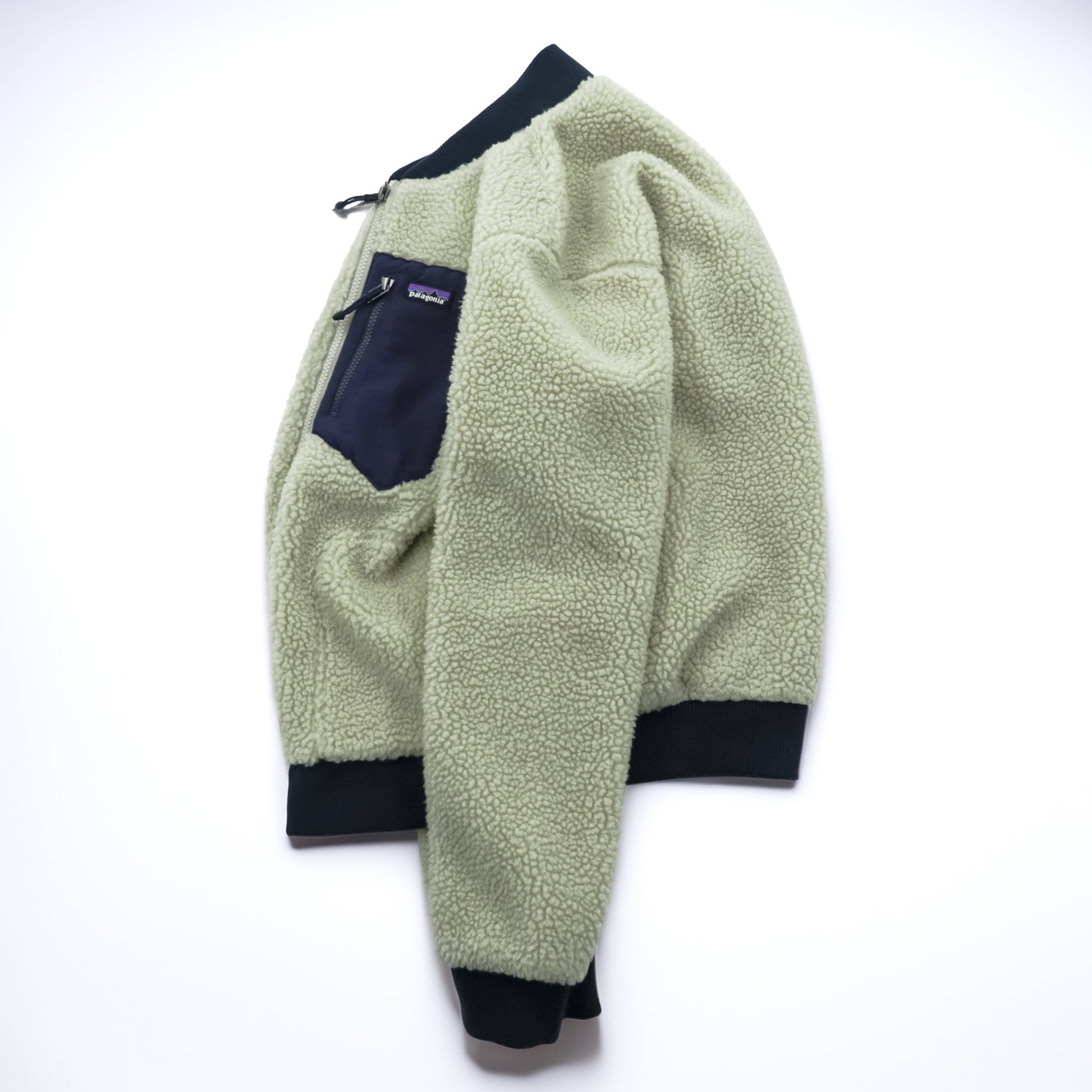 Patagonia レトロX 廃番 ボマージャケット Retro X Bomber Jkt ボア フリースジャケット S ナチュラル × ネイビー 22830