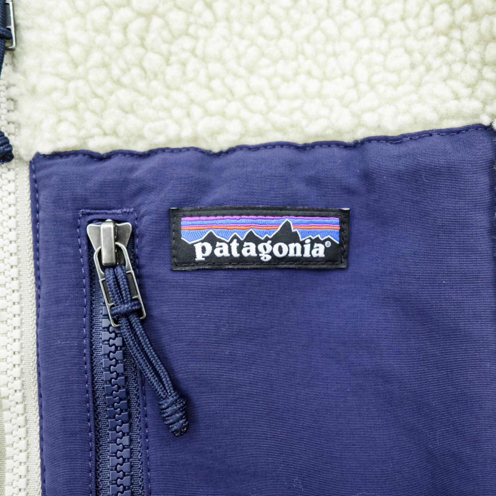 Patagonia レトロX 廃番 ボマージャケット Retro X Bomber Jkt ボア フリースジャケット S ナチュラル × ネイビー 22830
