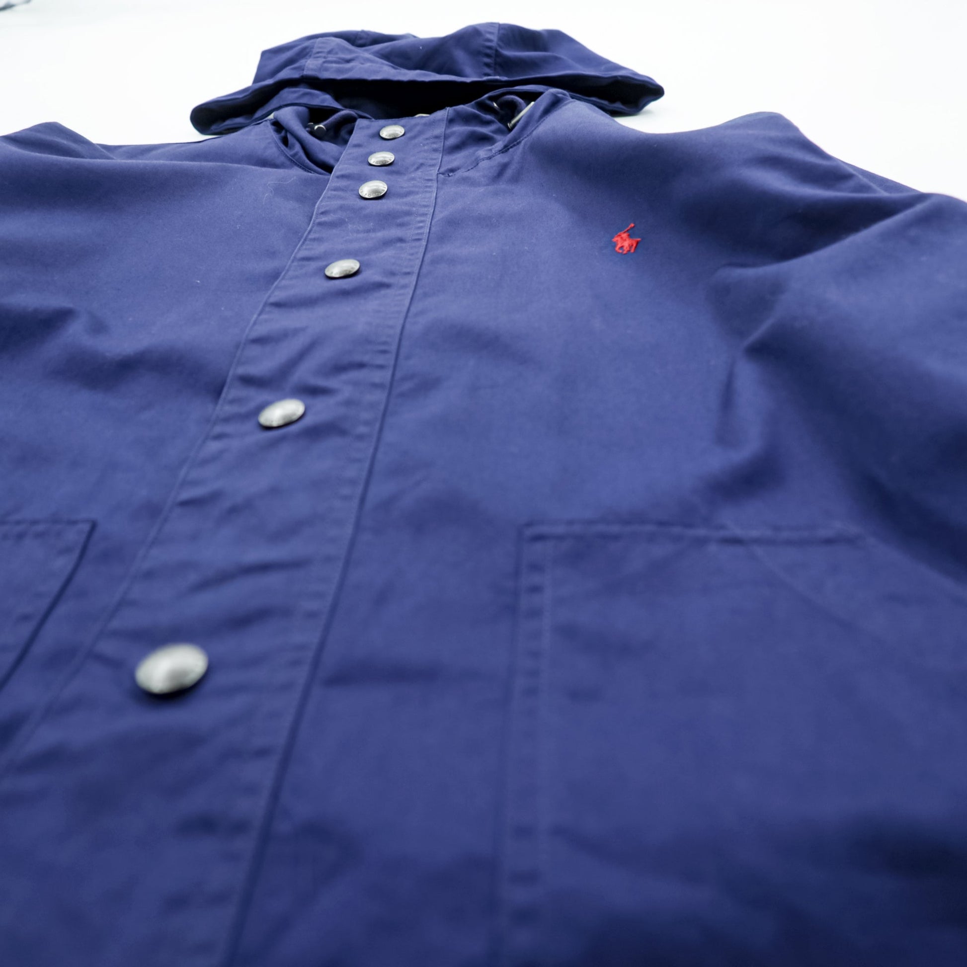 Polo Ralph Lauren 90年代 マウンテンパーカー M ドローコード ダブルジップ スモールポニー刺繍 エルボーパッチ