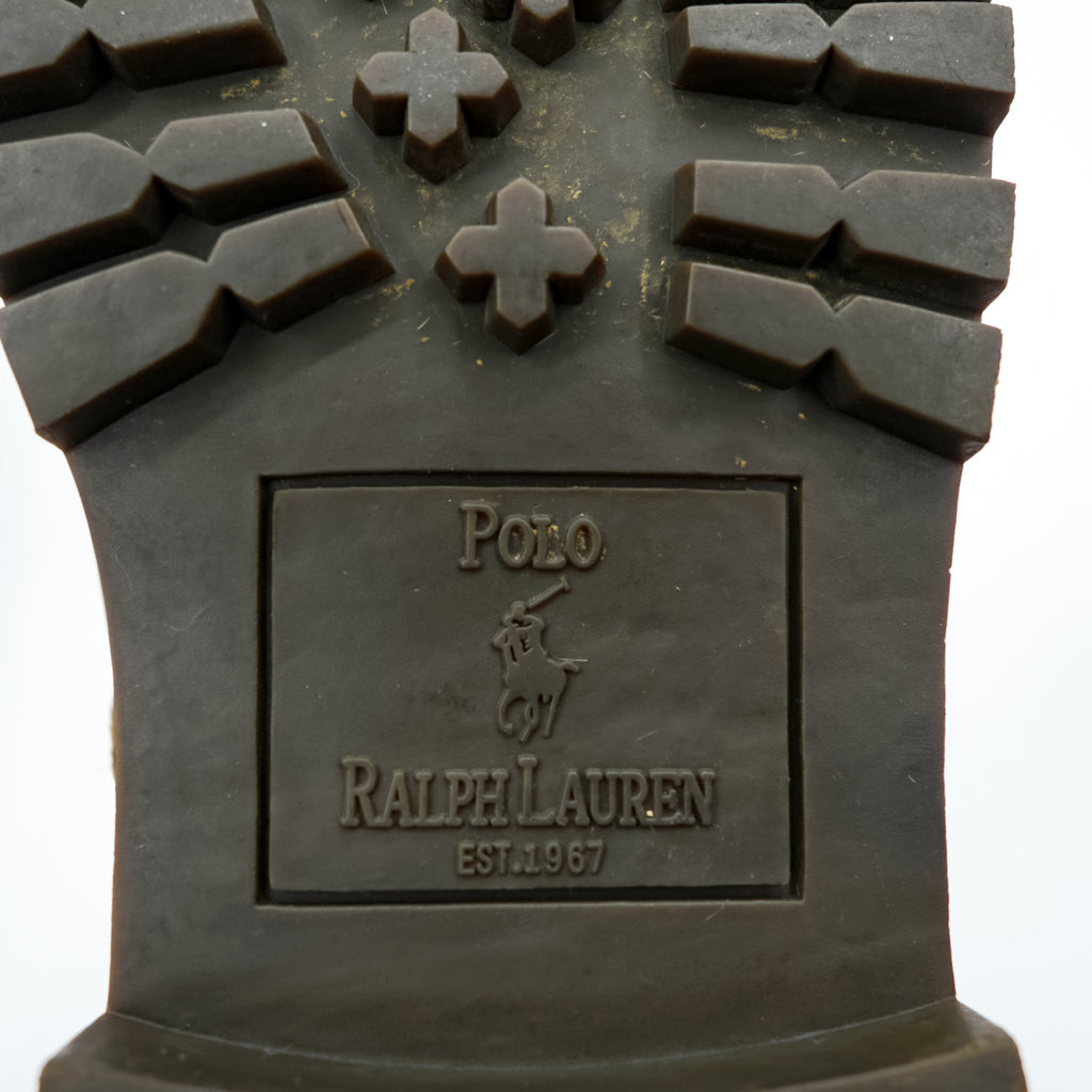 Polo Ralph Lauren レンジャーブーツ モカシン レースアップブーツ 28cm キャメル レザー ストラップ ラグソール 812089030