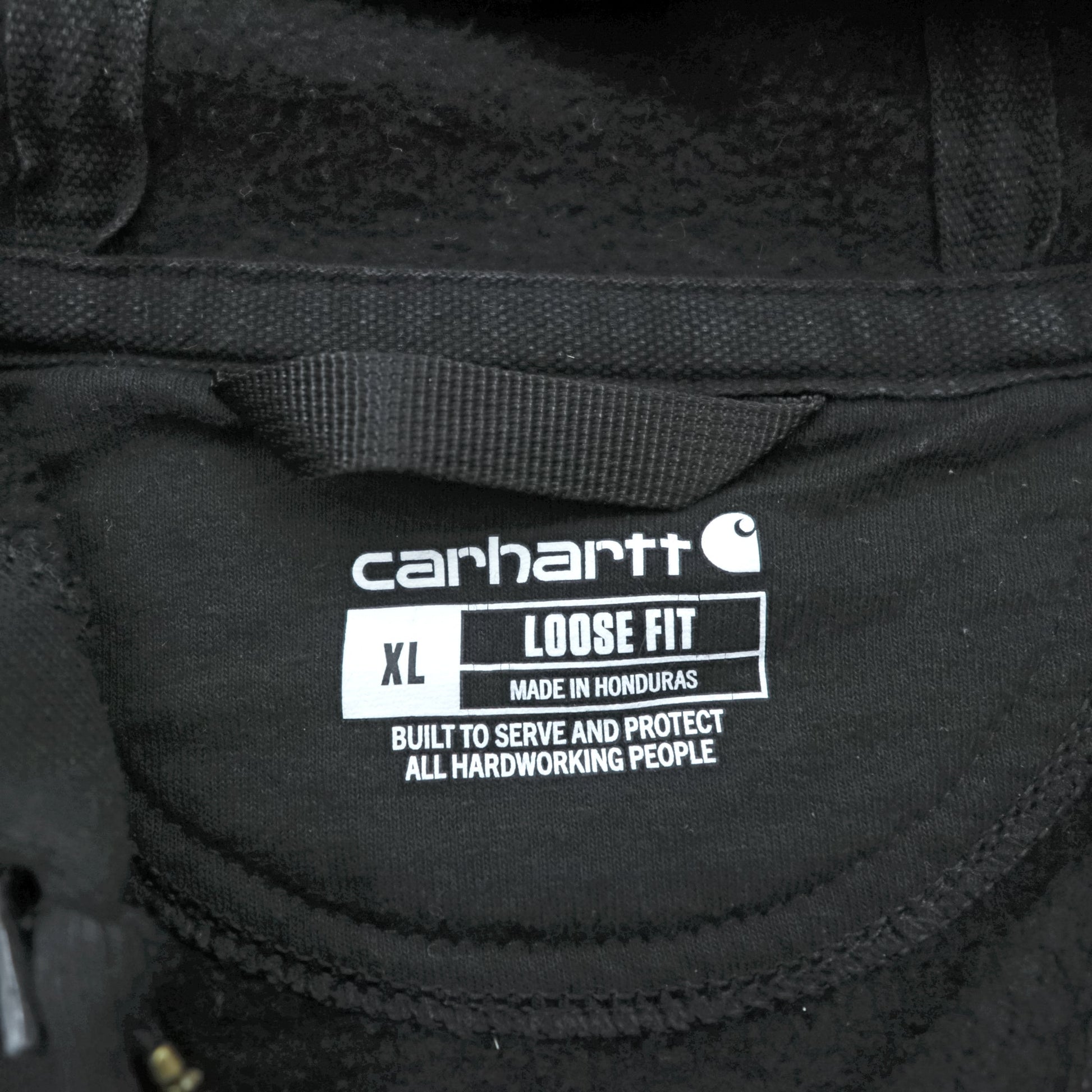 carhartt ミッドウェイト ジップパーカー XL ブラック フロントポケット LOOSE FIT K122