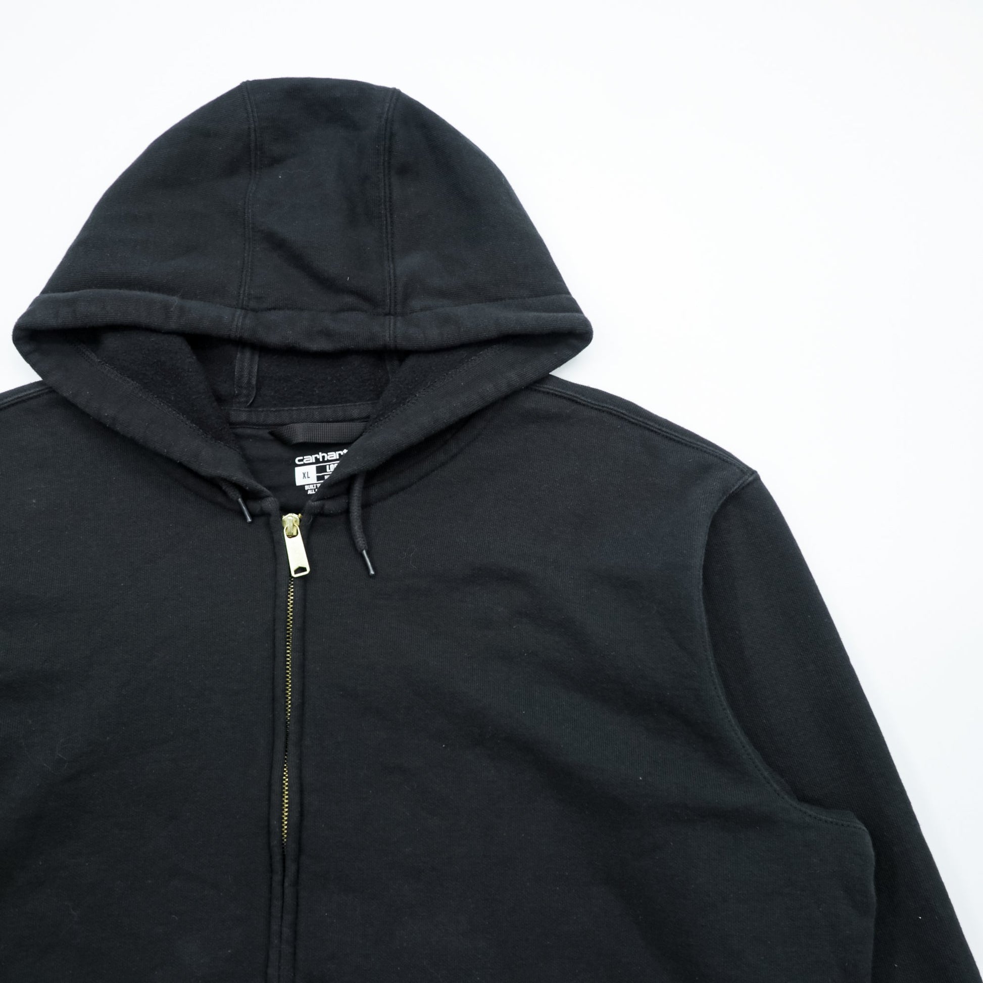 carhartt ミッドウェイト ジップパーカー XL ブラック フロントポケット LOOSE FIT K122