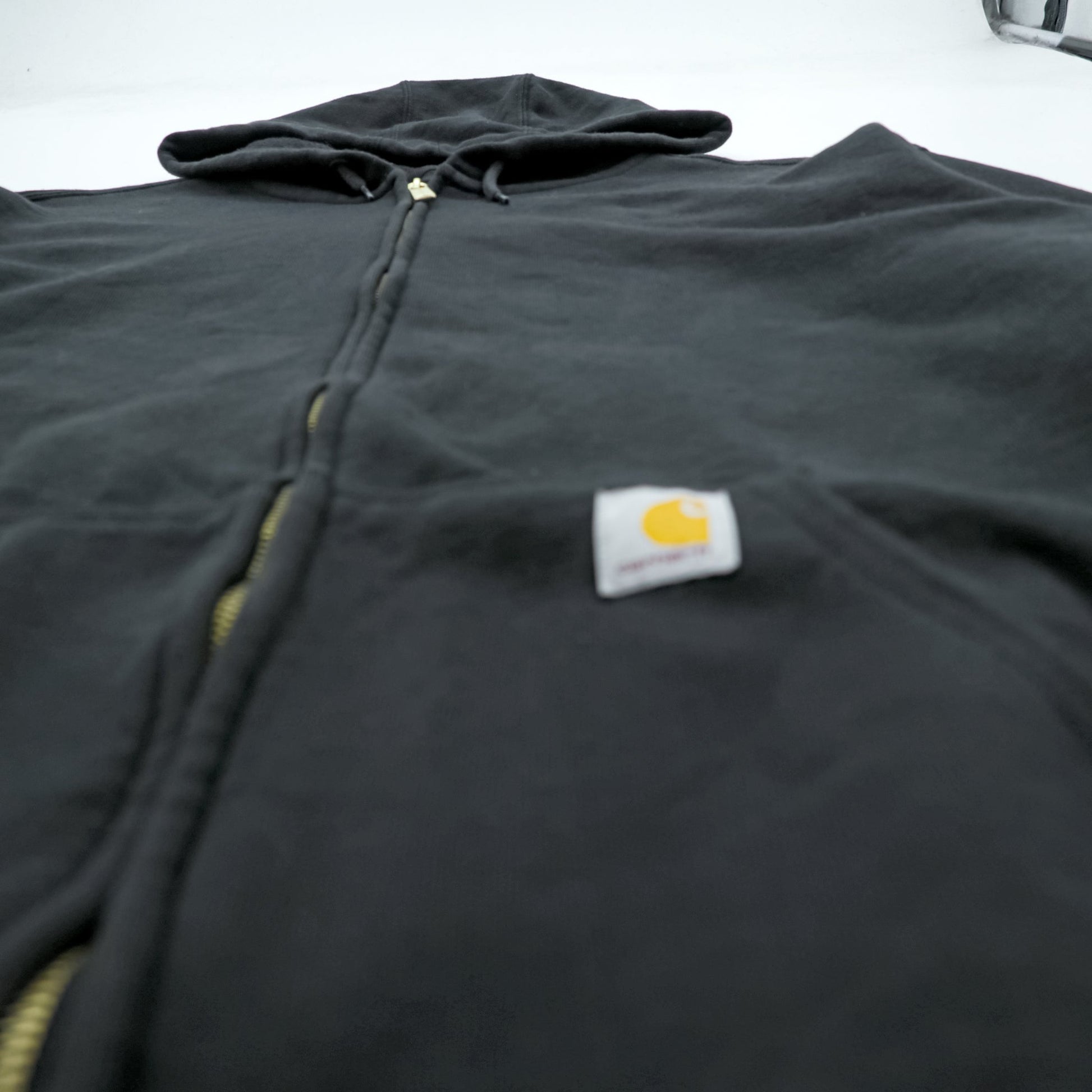 carhartt ミッドウェイト ジップパーカー XL ブラック フロントポケット LOOSE FIT K122