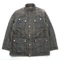Timberland × British Millerain オイルド ハンティングジャケット L チェック チンストラップ 襟コーデュロイ 英国製生地 ワックスコットン