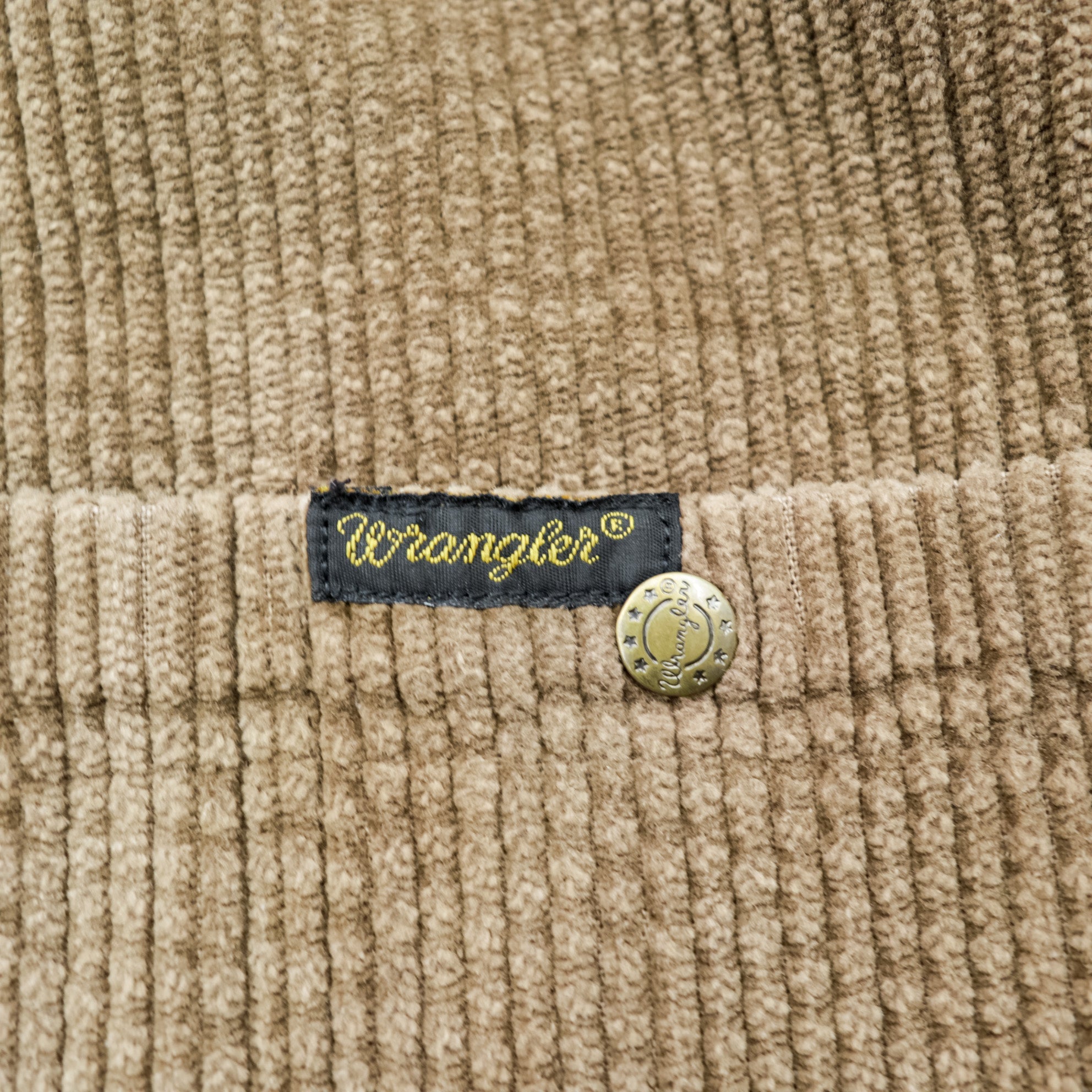 Wrangler 90年代 USA製 コーデュロイ ワークシャツ L ブラウン 胸ポケット スナップボタン