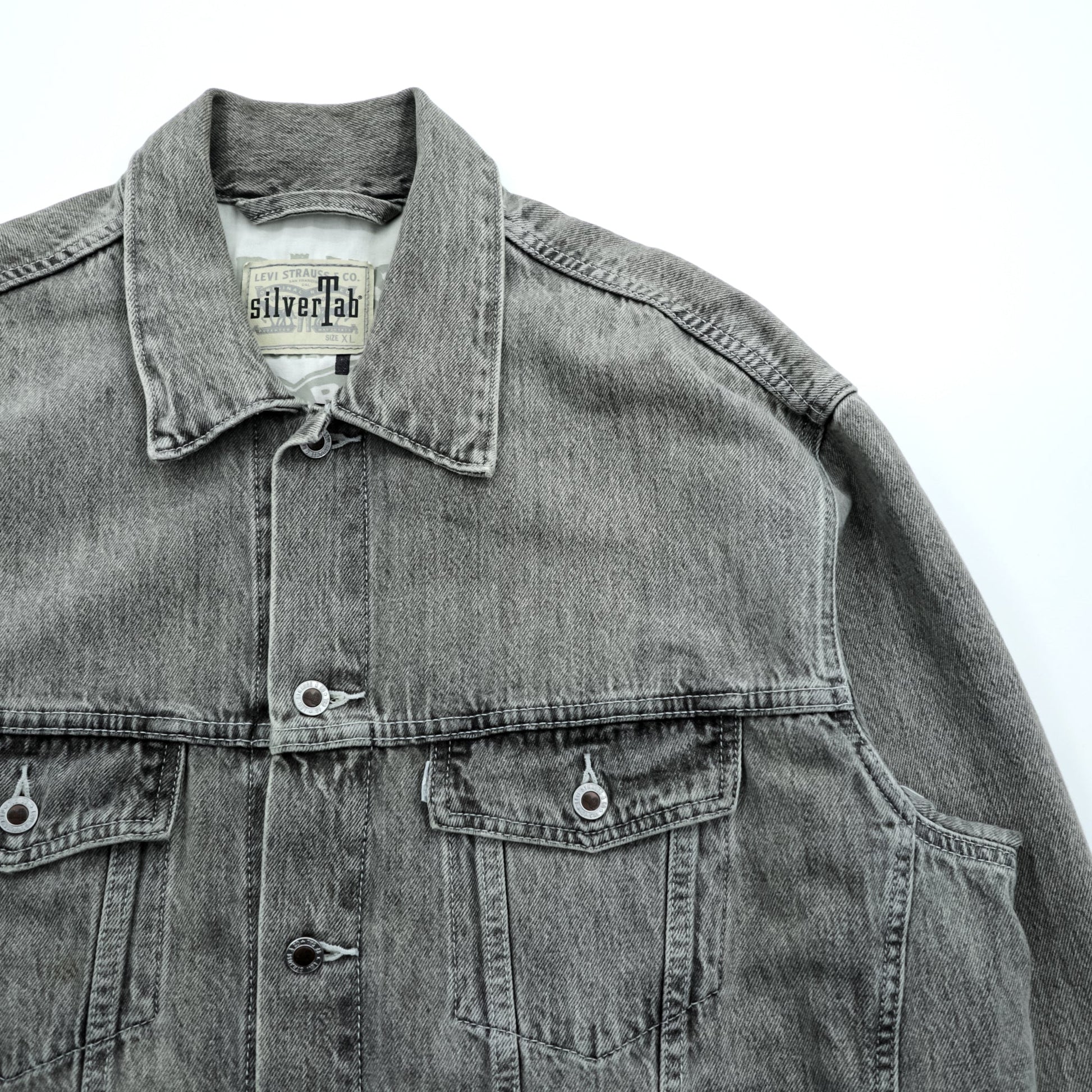 Levi's SILVER TAB デニム トラッカージャケット Gジャン XL グレー シルバータブ A3179