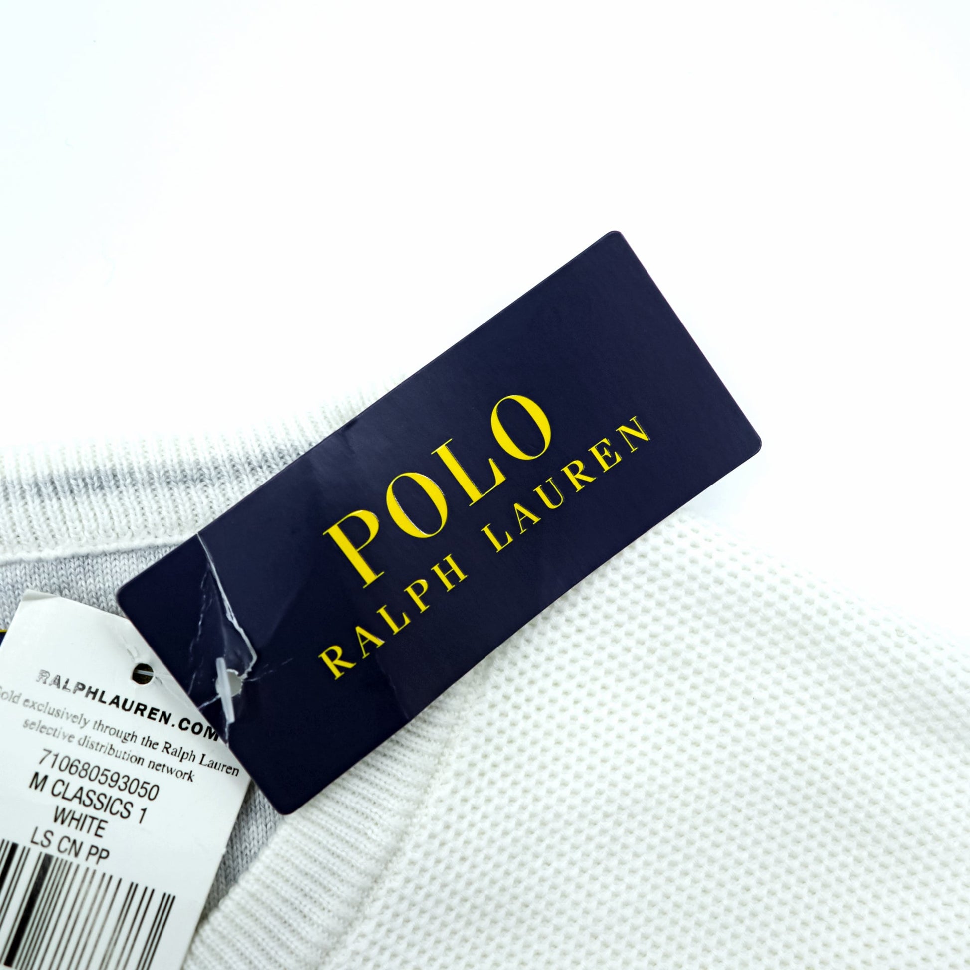 Polo Ralph Lauren ピマコットン メッシュ ニット セーター L ホワイト 未使用品