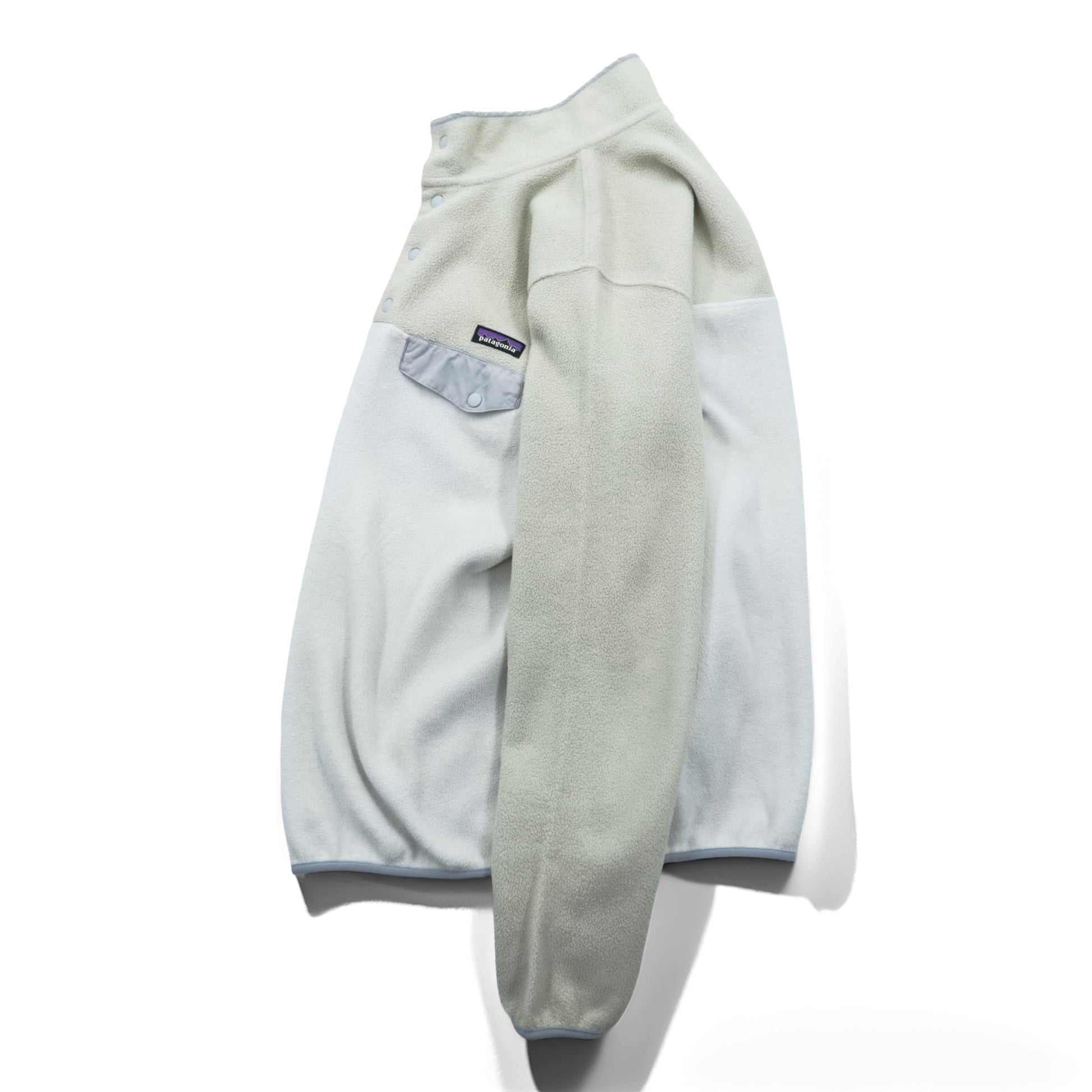 Patagonia シンチラ Synchilla スナップT フリース L オートミール バイカラー プルオーバー 胸ポケット