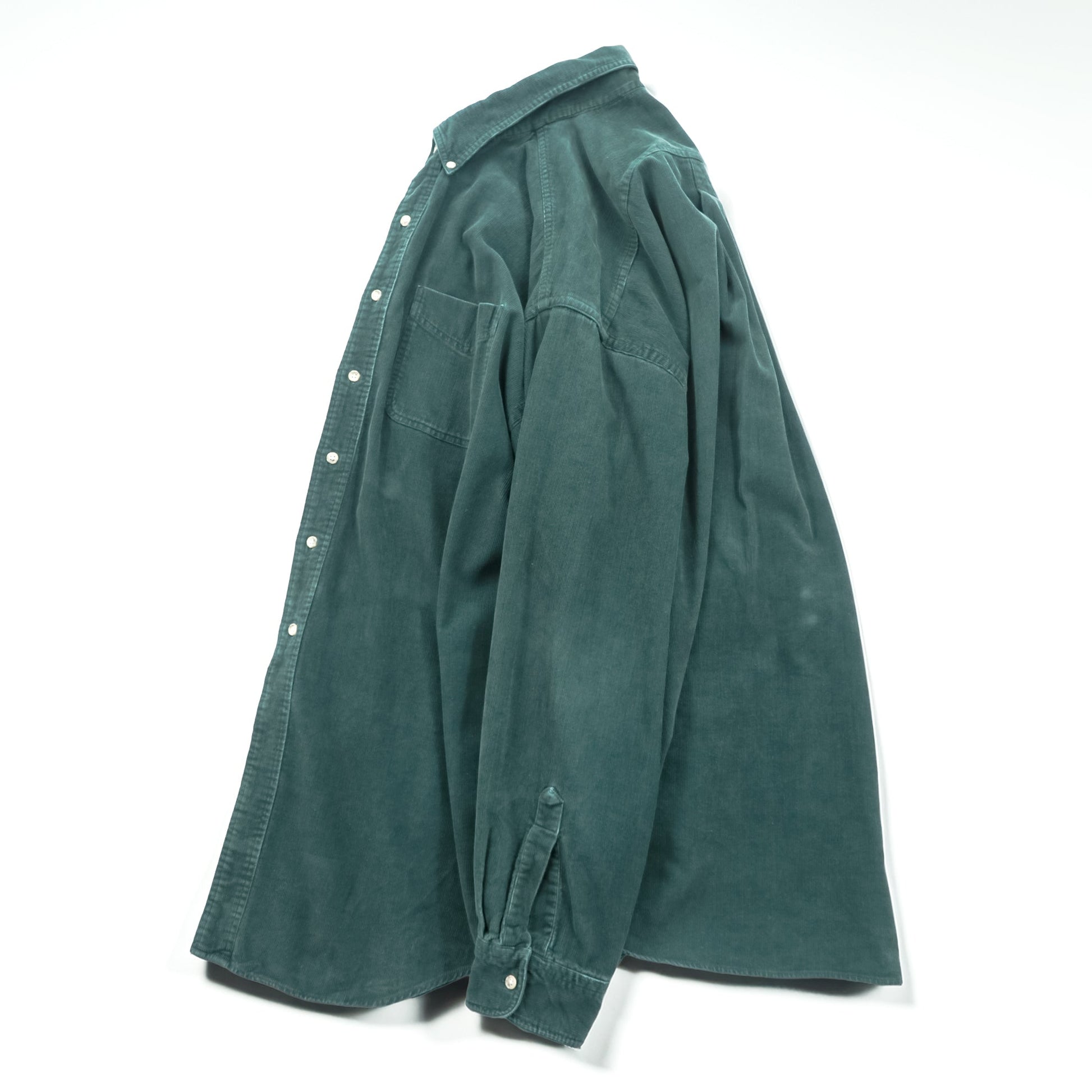 L.L.Bean 80年代 ヴィンテージ コーデュロイ ボタンダウンシャツ XL グリーン 胸ポケット