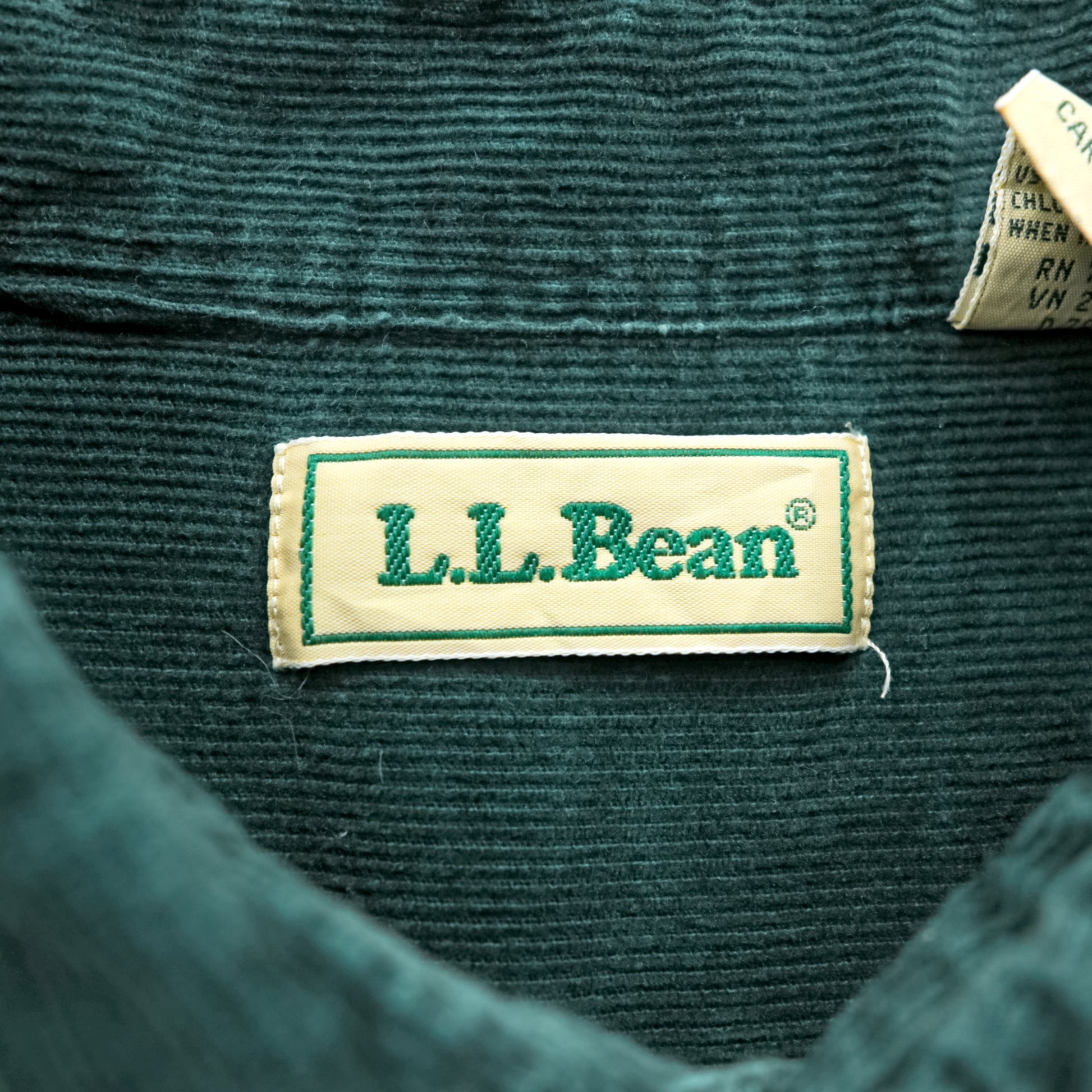 L.L.Bean 80年代 ヴィンテージ コーデュロイ ボタンダウンシャツ XL グリーン 胸ポケット