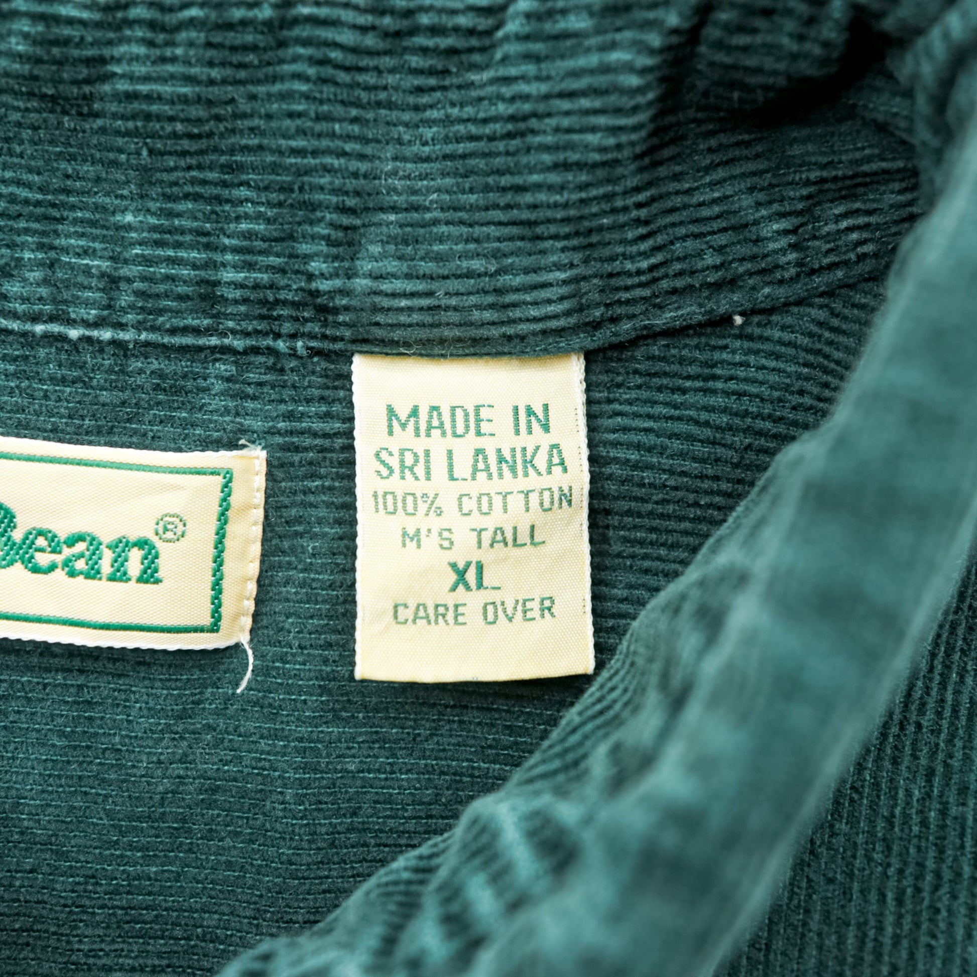 L.L.Bean 80年代 ヴィンテージ コーデュロイ ボタンダウンシャツ XL グリーン 胸ポケット