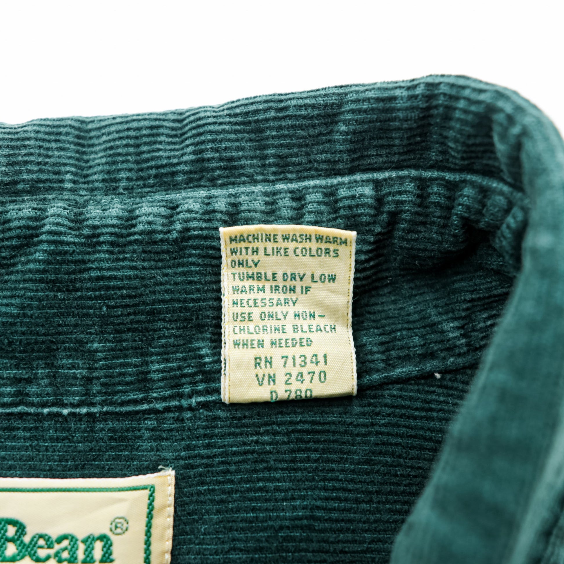 L.L.Bean 80年代 ヴィンテージ コーデュロイ ボタンダウンシャツ XL グリーン 胸ポケット
