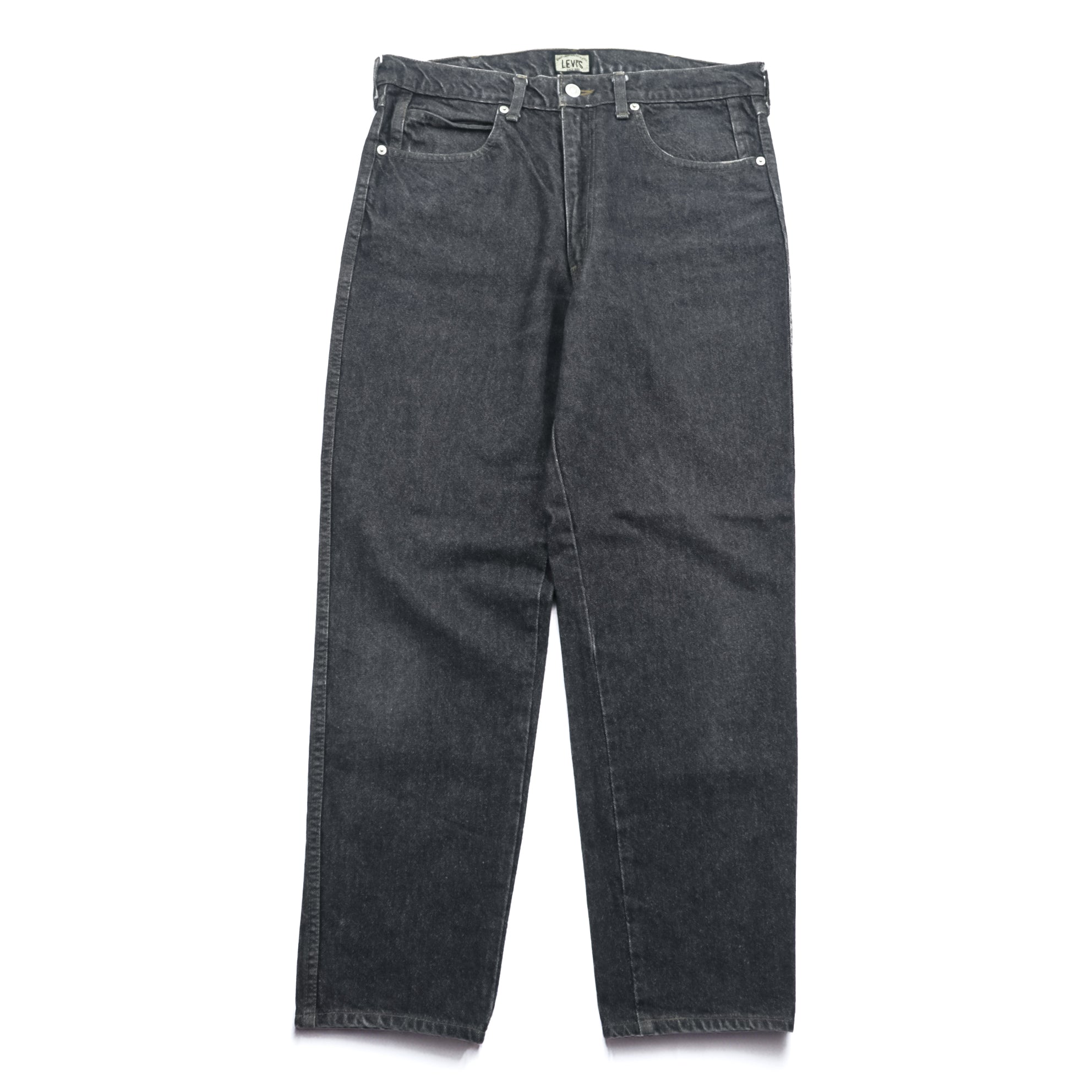 Levi's 90年代 日本製 ビッグE シルバータブ デニムパンツ テーパード ジーンズ L ブラック 635-54