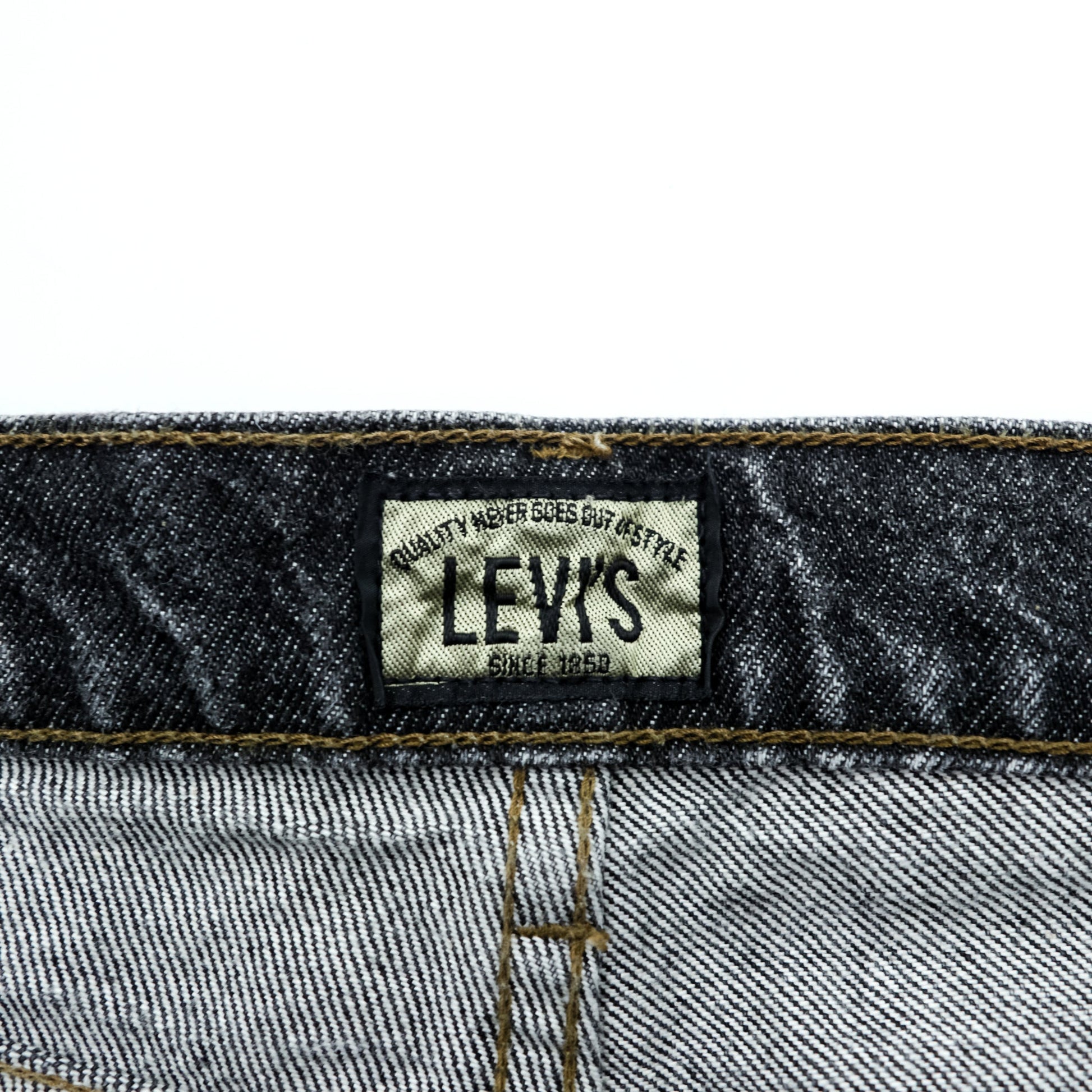 Levi's 90年代 日本製 ビッグE シルバータブ デニムパンツ テーパード ジーンズ L ブラック 635-54