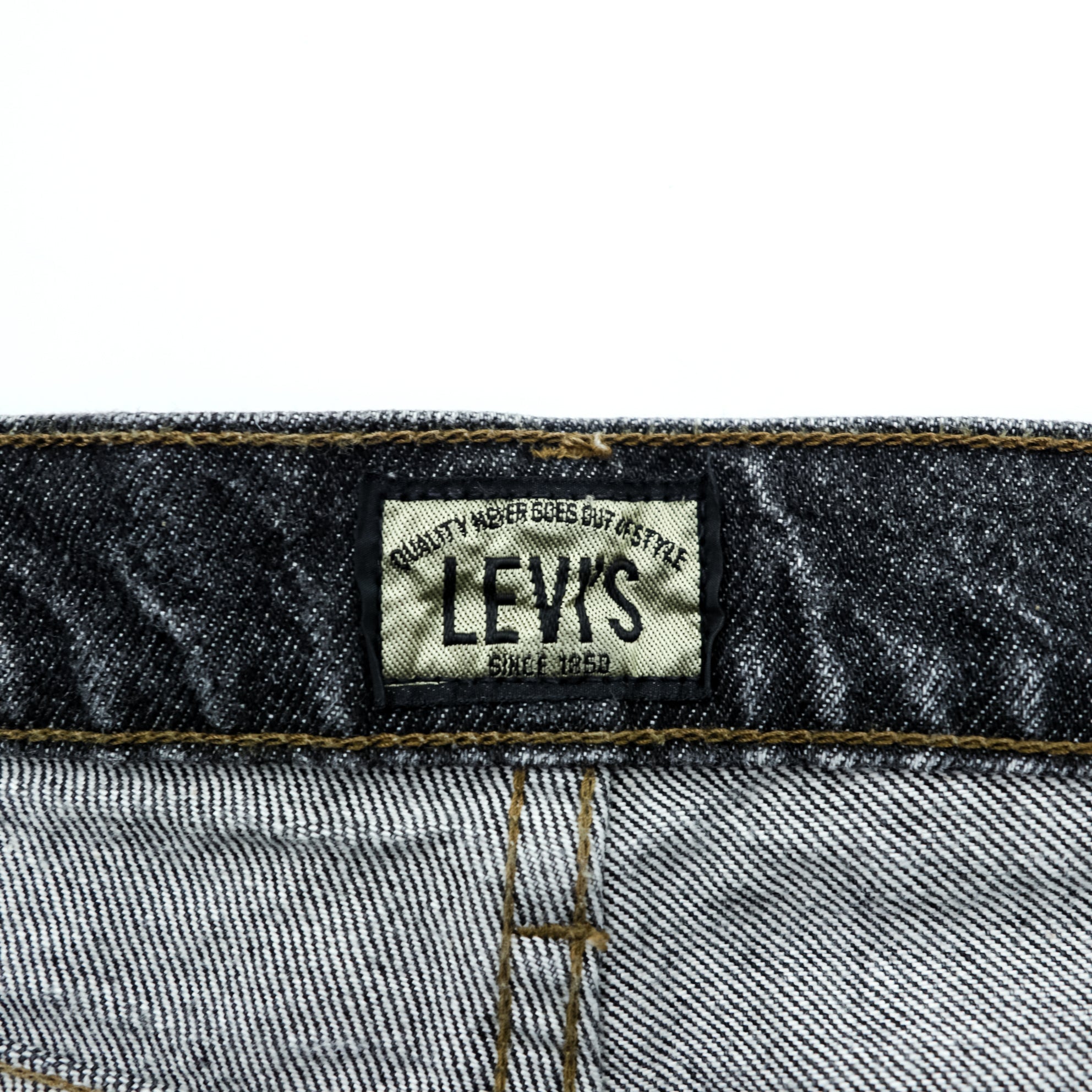 Levi's 90年代 日本製 ビッグE シルバータブ デニムパンツ テーパード ジーンズ L ブラック 635-54