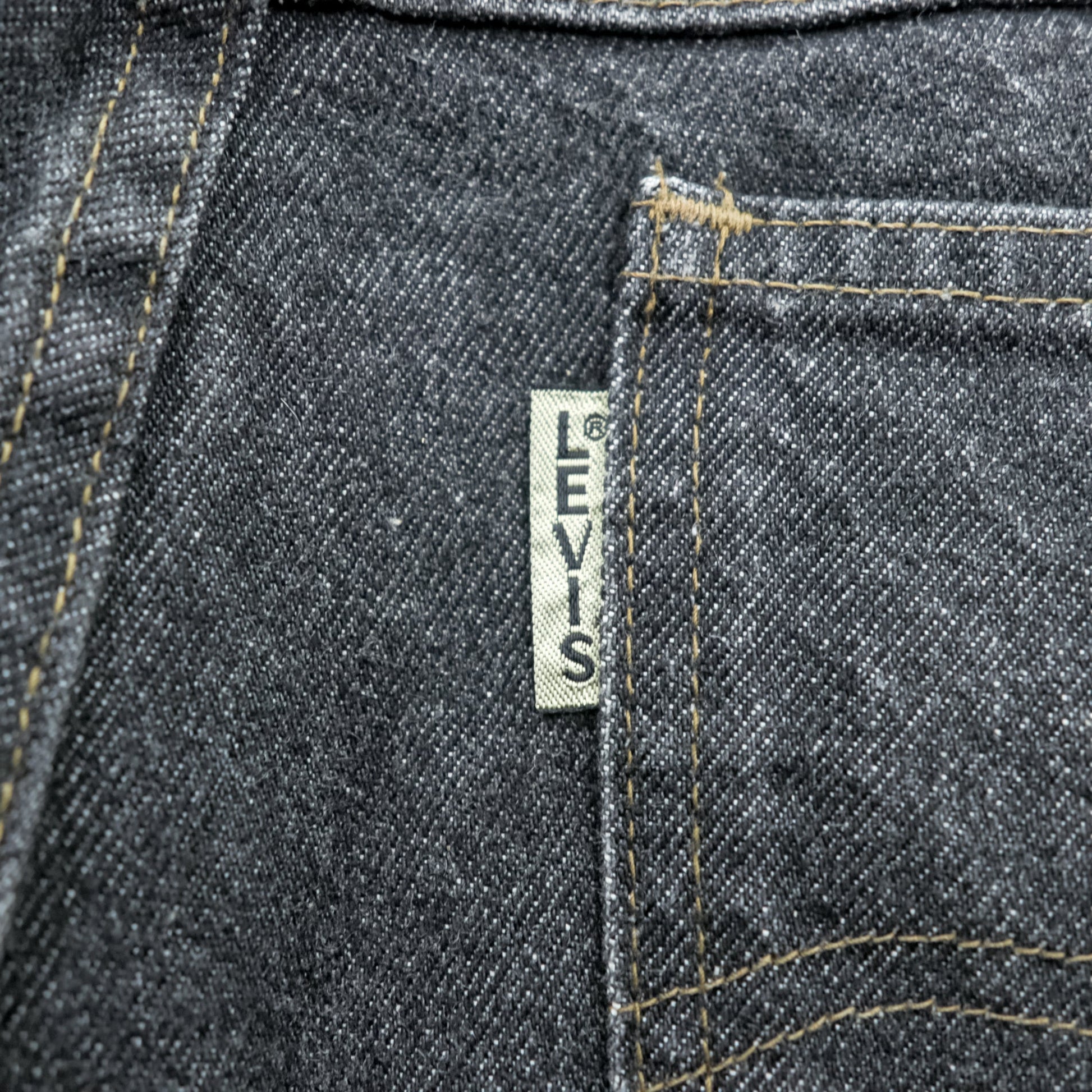 Levi's 90年代 日本製 ビッグE シルバータブ デニムパンツ テーパード ジーンズ L ブラック 635-54