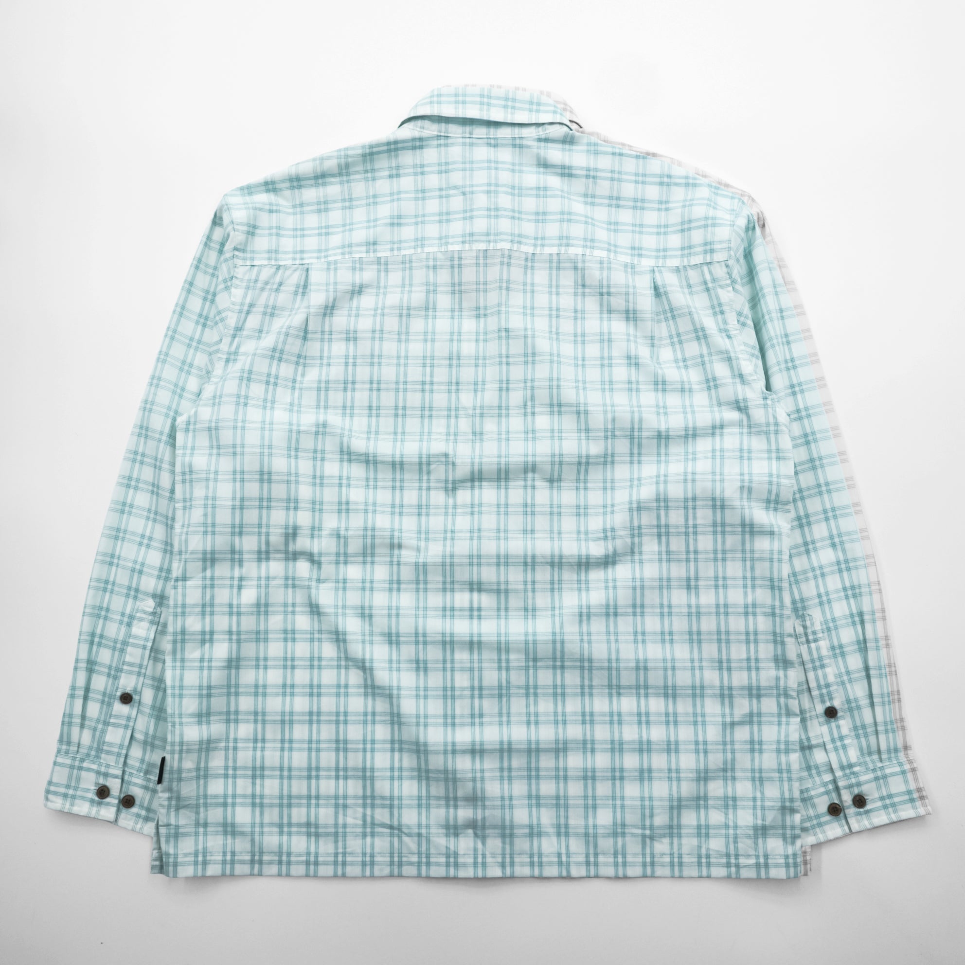 Patagonia オーガニックコットン シャツ L ホワイト チェック L/S Island Hopper 2 52181 未使用品