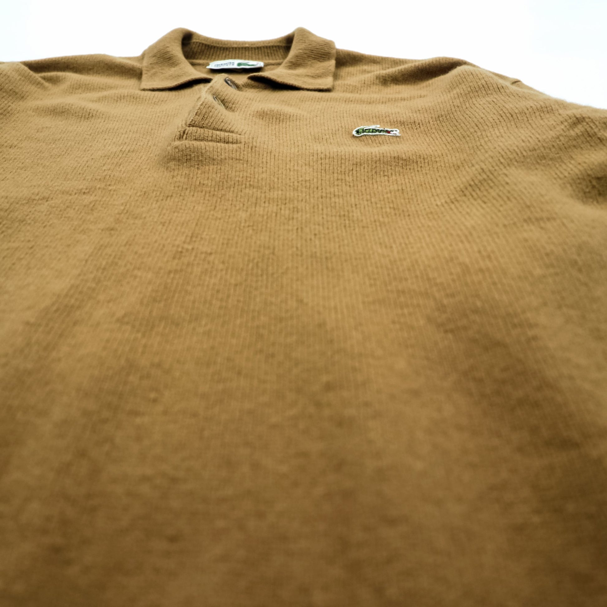 Chemise Lacoste 80年代 フランス企画 ポロ ニット セーター M ウール ベージュ