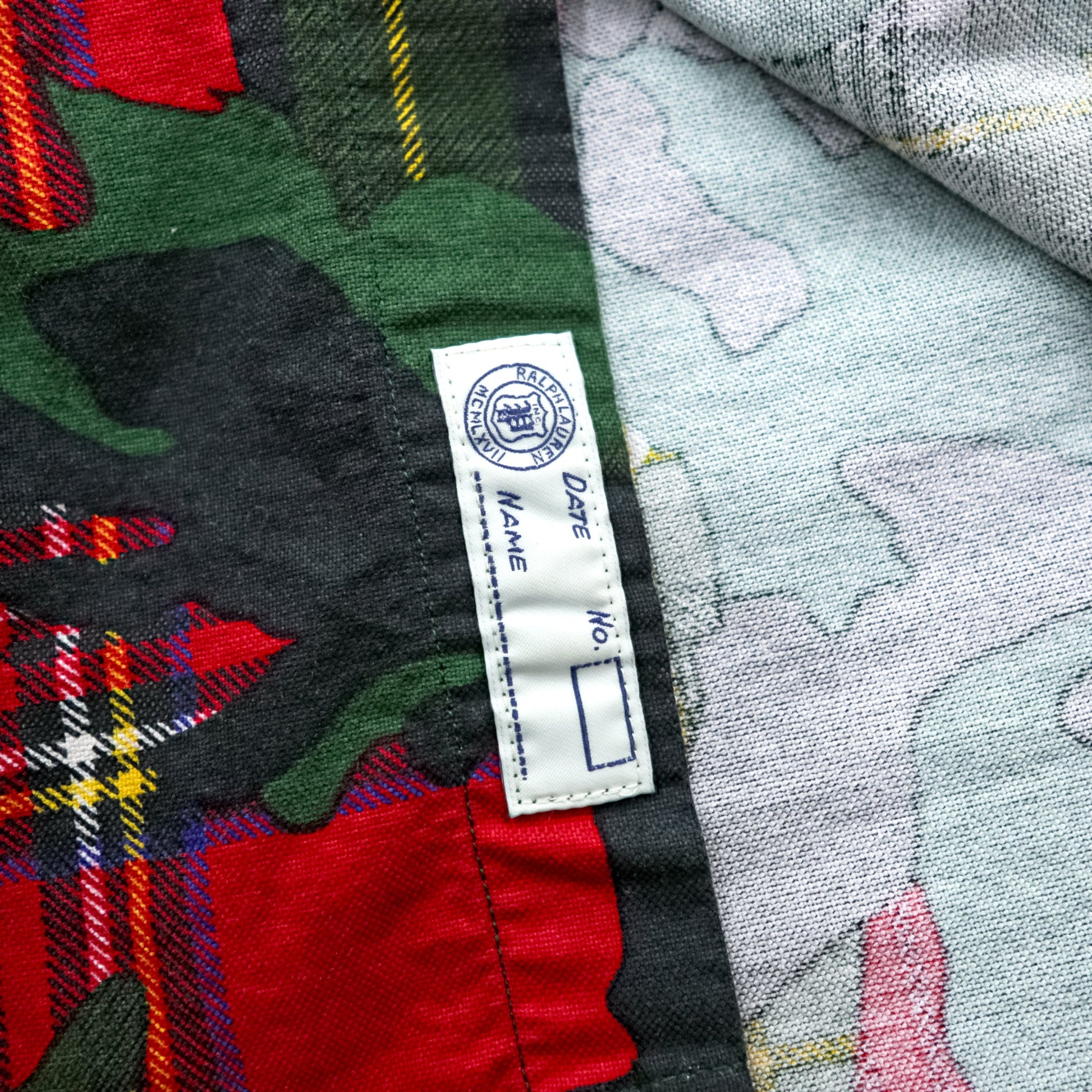 Ralph Lauren ボタンダウンシャツ S グリーン 総柄 タータンチェック カモフラ CLASSIC FIT