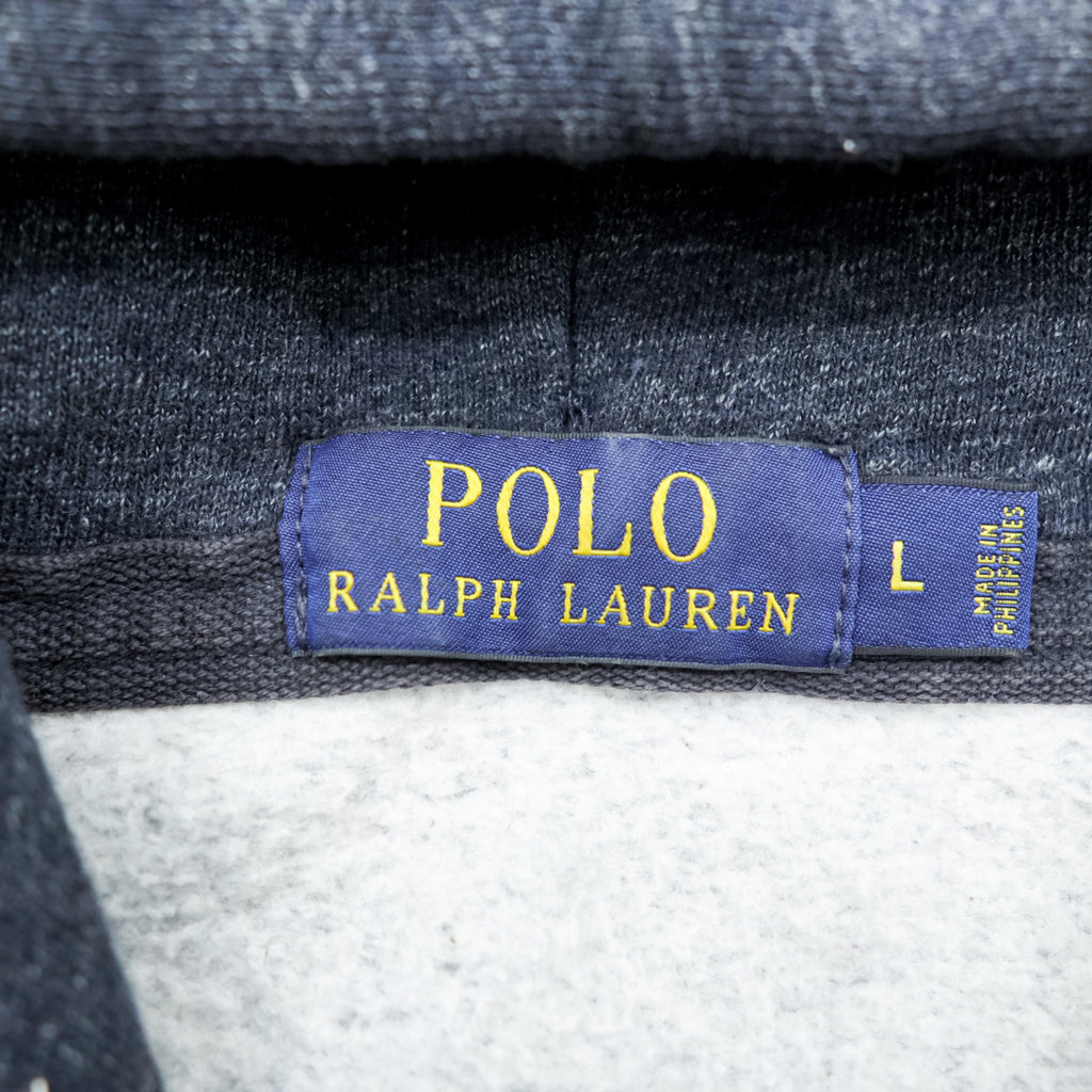 Polo Ralph Lauren ジップパーカー L グレー フロントポケット TALONジップ スモールポニー刺繍