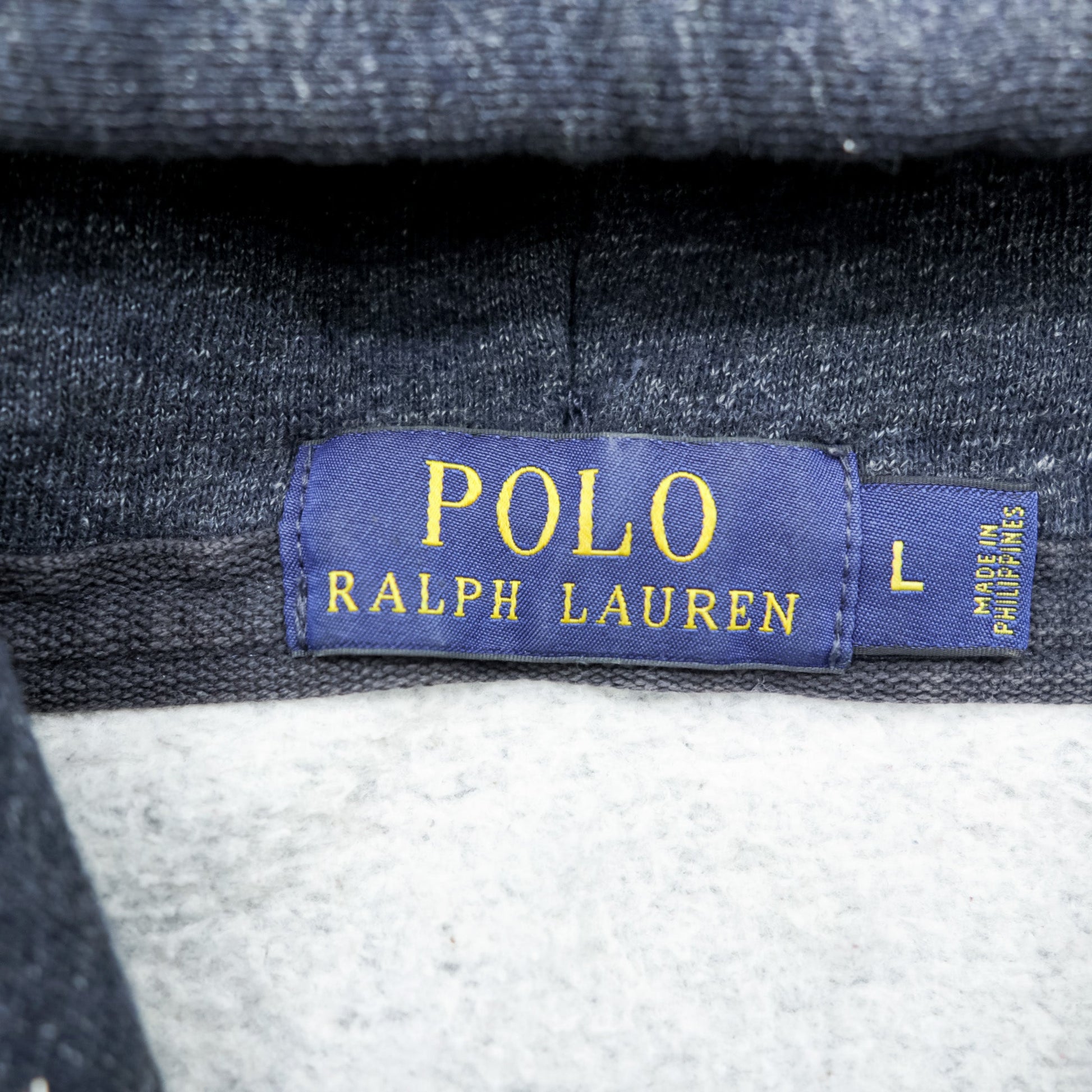 Polo Ralph Lauren ジップパーカー L グレー フロントポケット TALONジップ スモールポニー刺繍